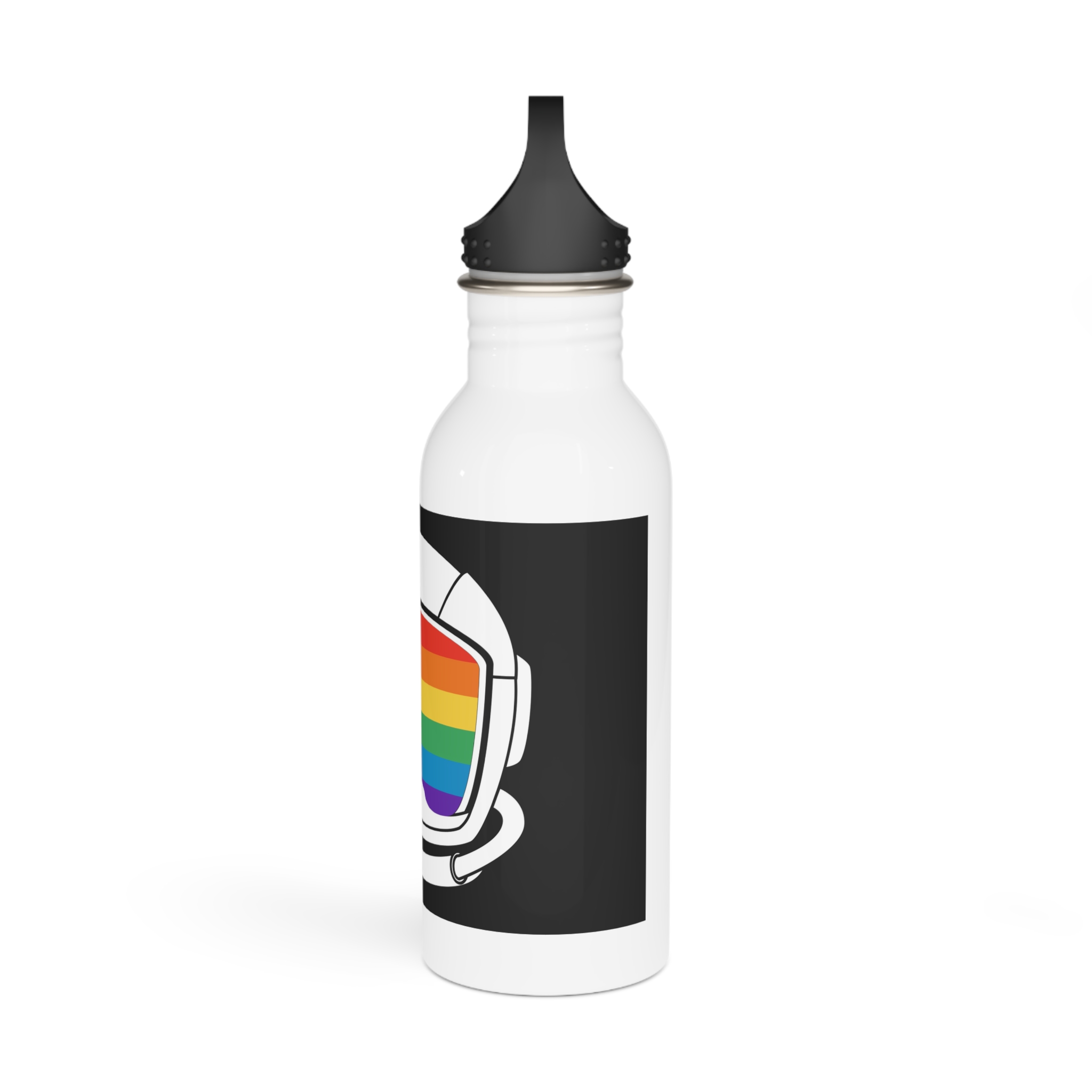 Astronaut Helmet Pride Gay Lgbt Stainless Steel Water Bottle - Image 4