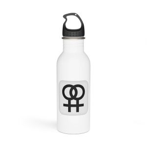 Double Female Symbol Lesbian Relationship Vector Illustration Stainless Steel Water Bottle