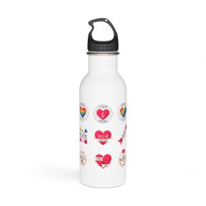 Lgbt Valentine S Day Label Collection Stainless Steel Water Bottle