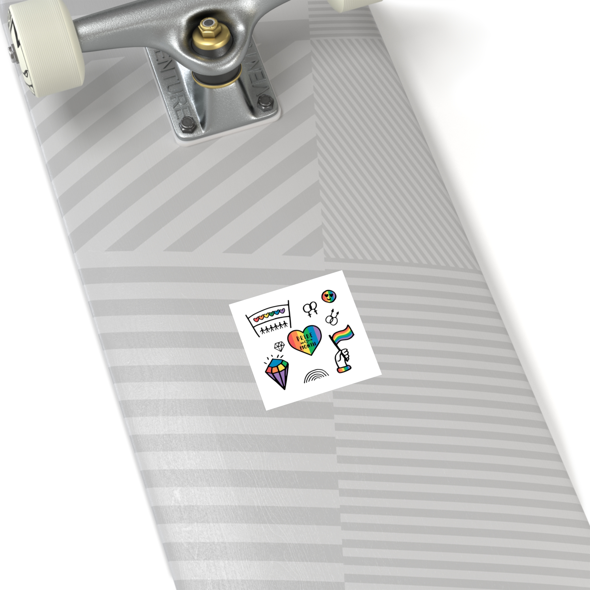 Lgbt Doodle Set Rainbow Flag Pride Month Vector Illustration Laminate Stickers Square - Image 68