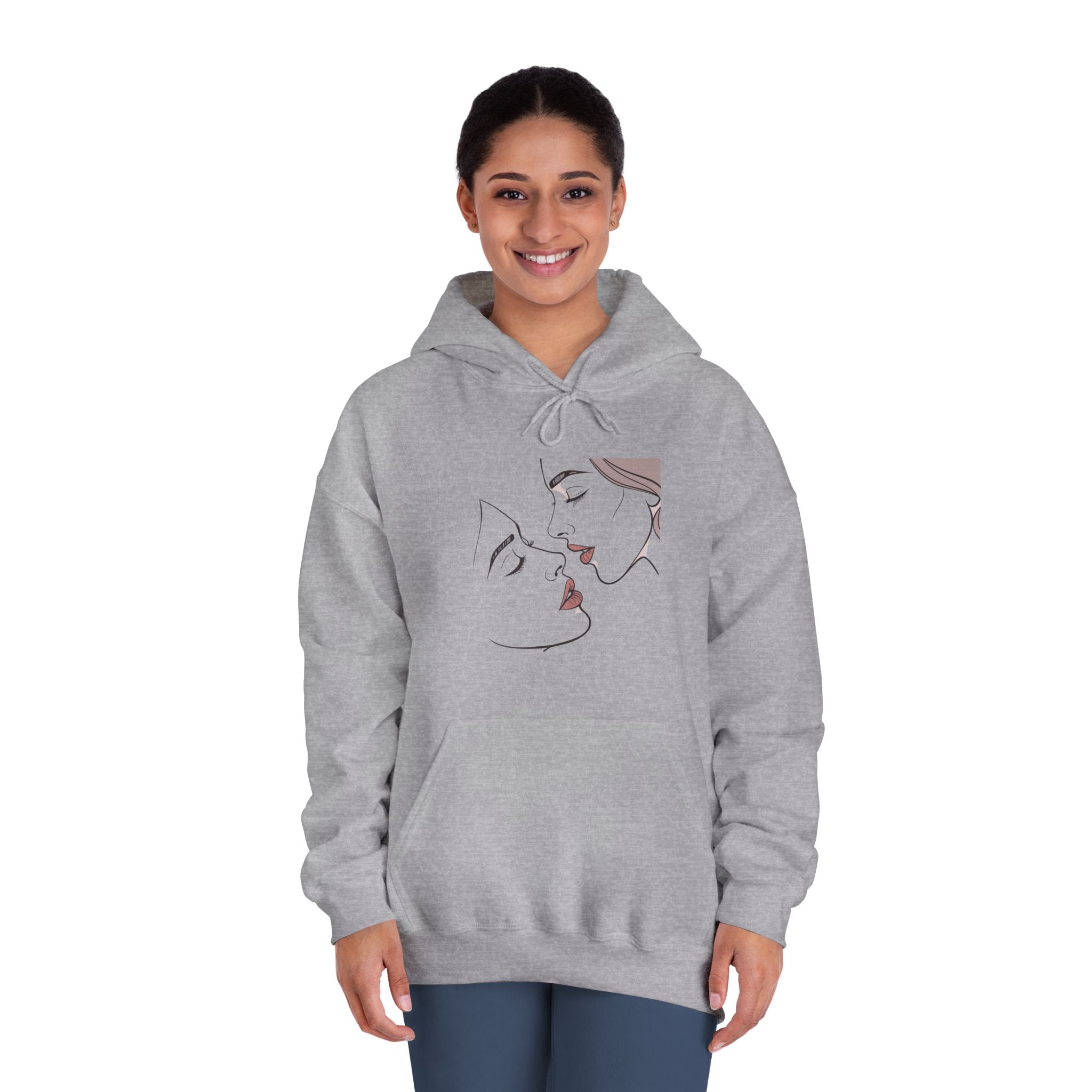 Perfect Lip Set Open Close Smooches (1) Unisex Dryblend Hooded Sweatshirt - Image 16