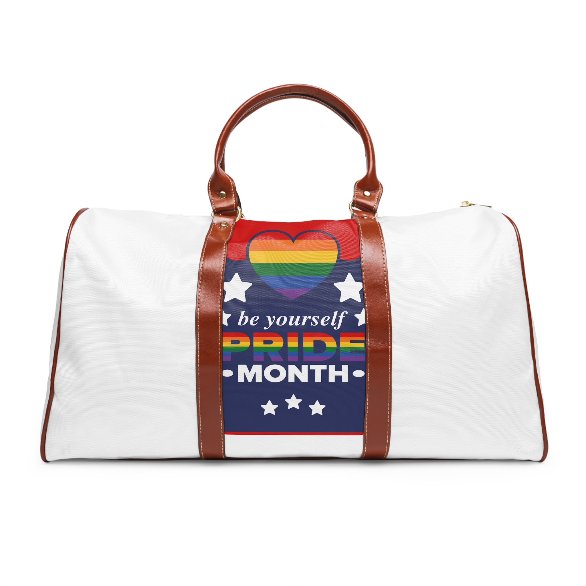 Lgbt Pride Month June Lesbian Gay Bisexual Transgender Love Lgbtq Flag Rainbow Vector Waterproof Travel Bag