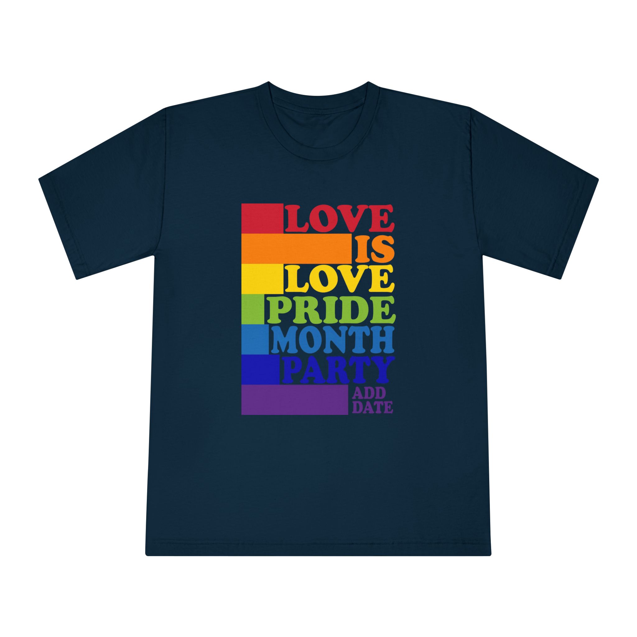 Love Is Love Pride Month Party Poster Flyer Social Media Post Design - Unisex Classic Crewneck T Shirt - Image 17