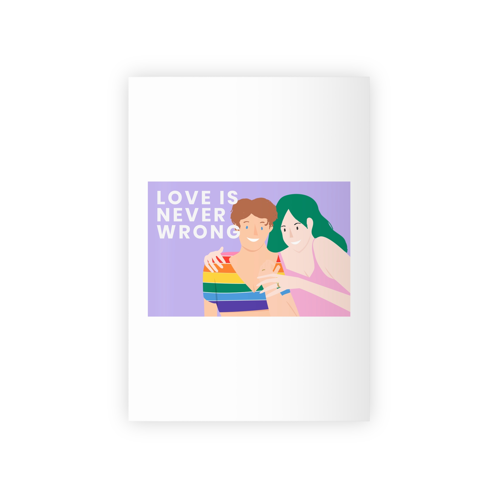 Lgbtq Gay Couple Banner Template Pride Month Gift Wrapping Paper Rolls 1pc