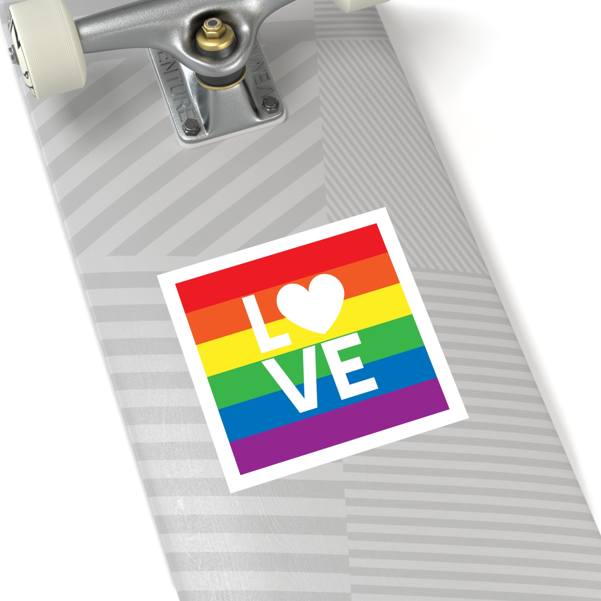 Love Lgbt Heart Squere White Laminate Stickers Square - Image 36