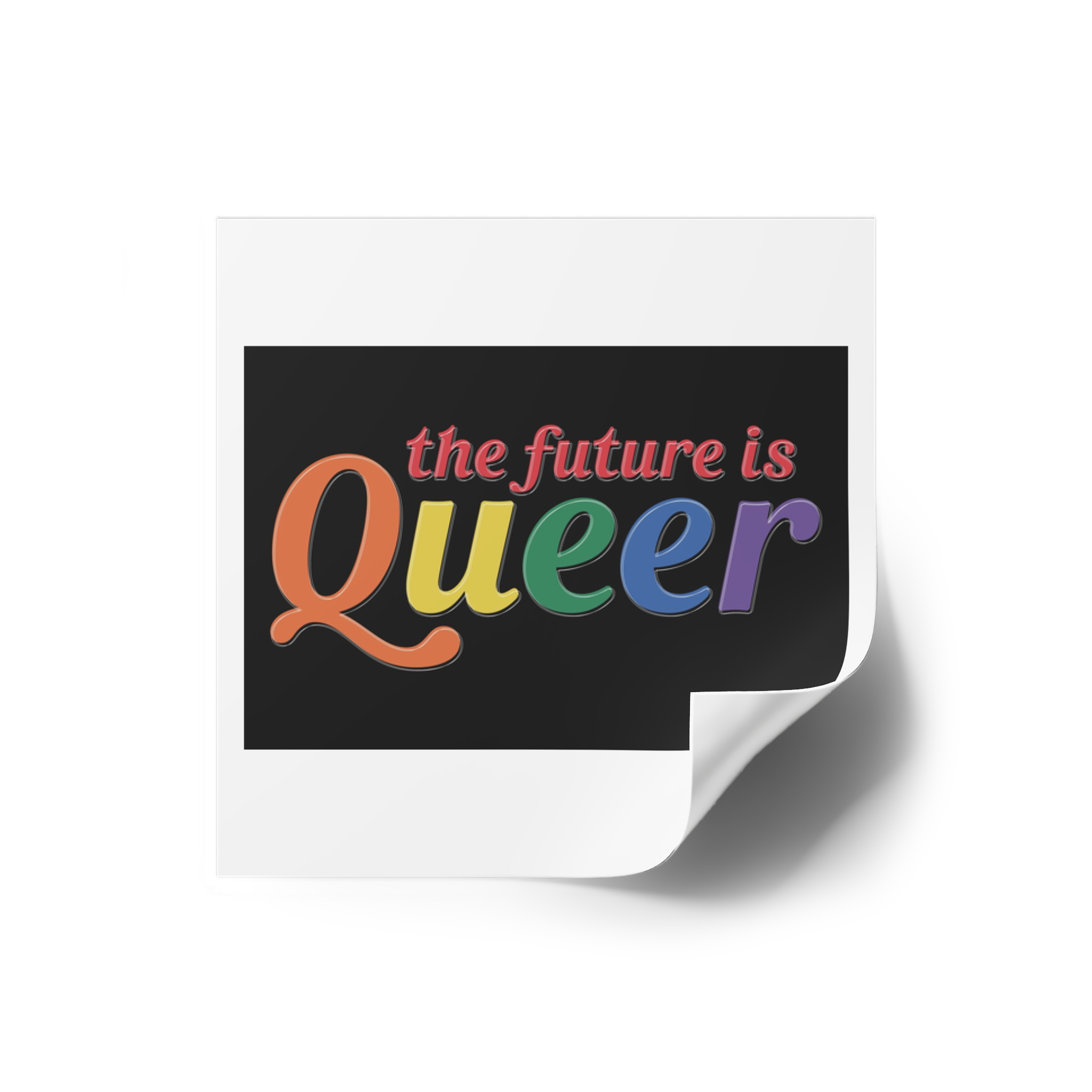 Pride Lgbtq Gay Typography Vector Tshirt Design(5) Laminate Stickers Square - Image 10