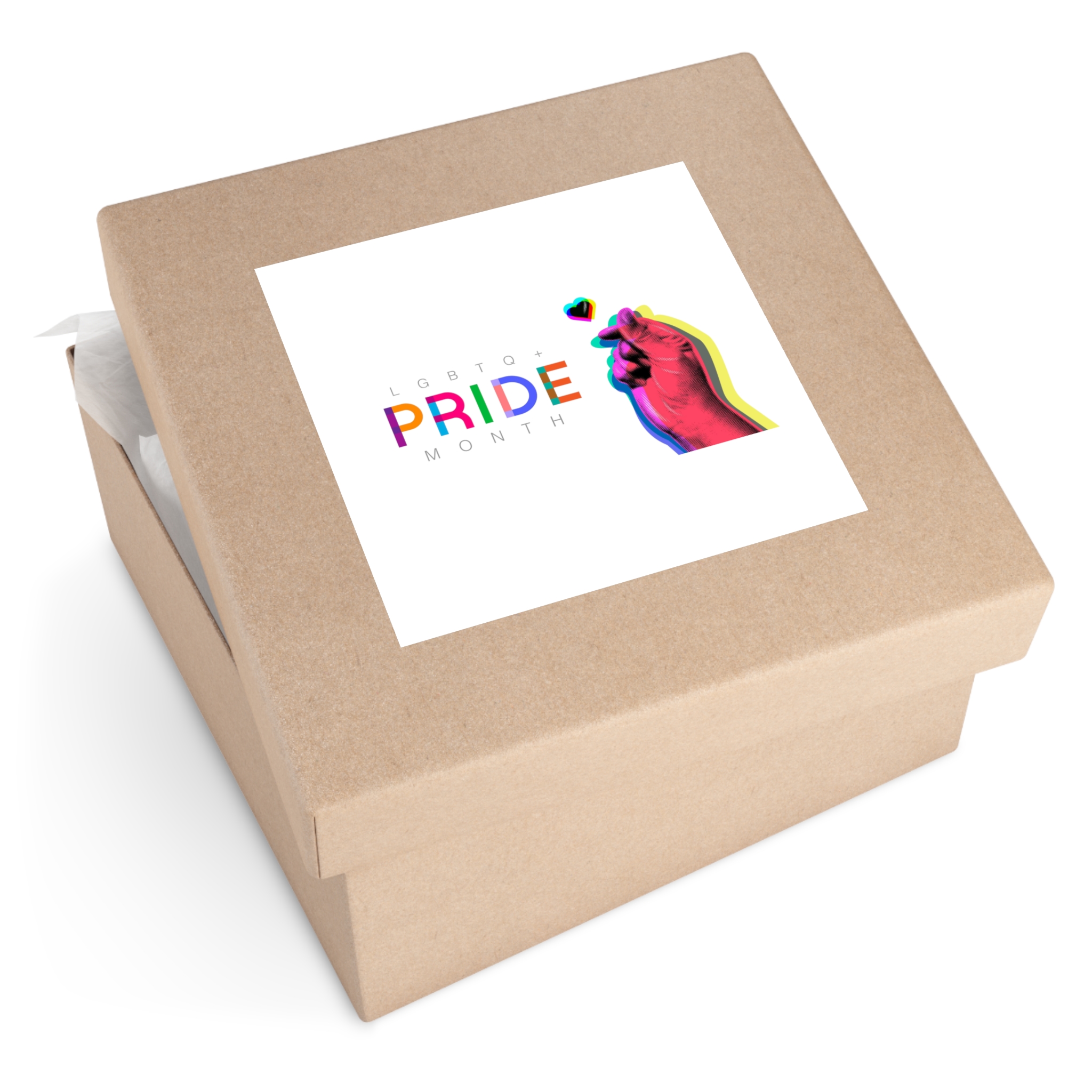 Pride Month Lgbtq Banner Gay Pride Month Rainbow Color Flat Design Hand Together Love Sign Typography Laminate Stickers Square - Image 59