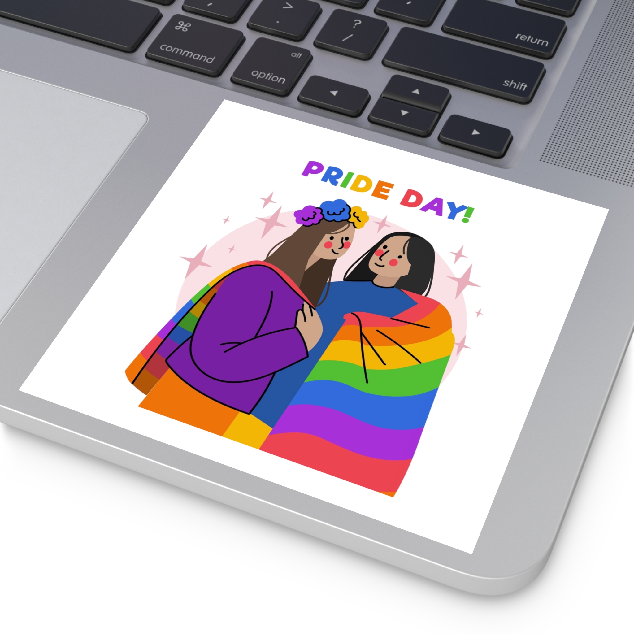 Hand Drawn Pride Day Illustration Laminate Stickers Square - Image 39