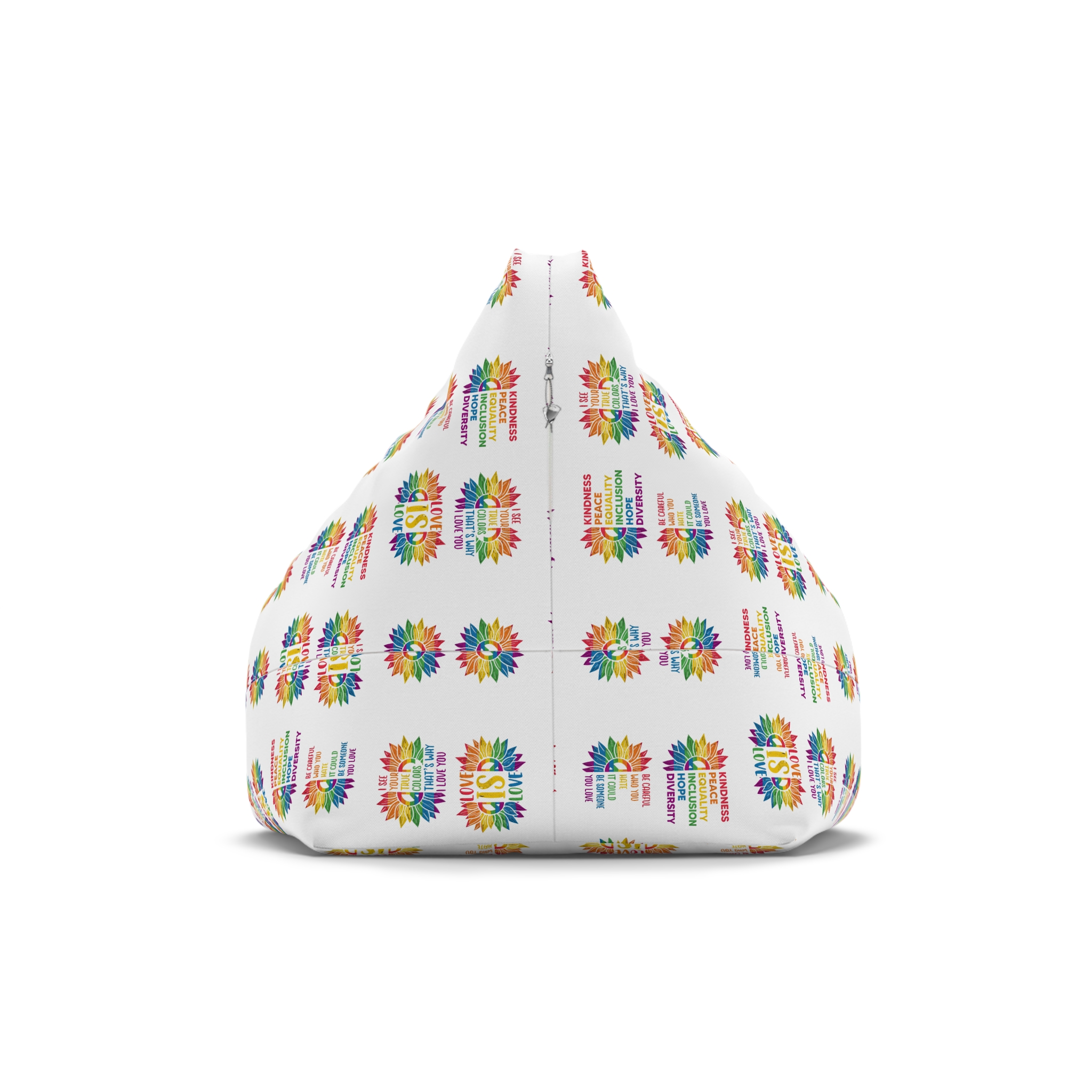 Sunflower Pride Gay Rainbow T Shirt Design Bean Bag Chair Cover - Image 2
