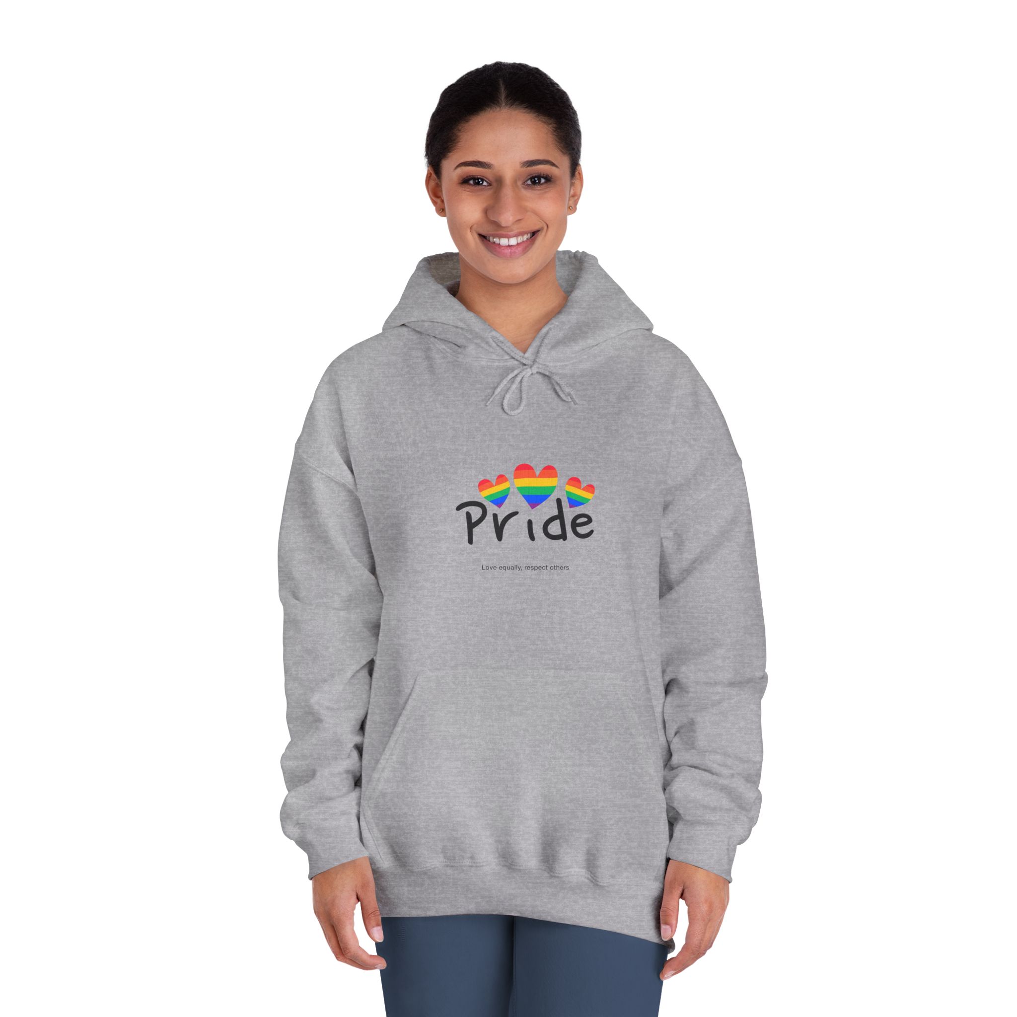 Love Letter Pride Rainbow Lettering Text Writing Pattern Freedom Love Heart Homo Colors Flag Parade(2) Unisex Dryblend Hooded Sweatshirt - Image 16