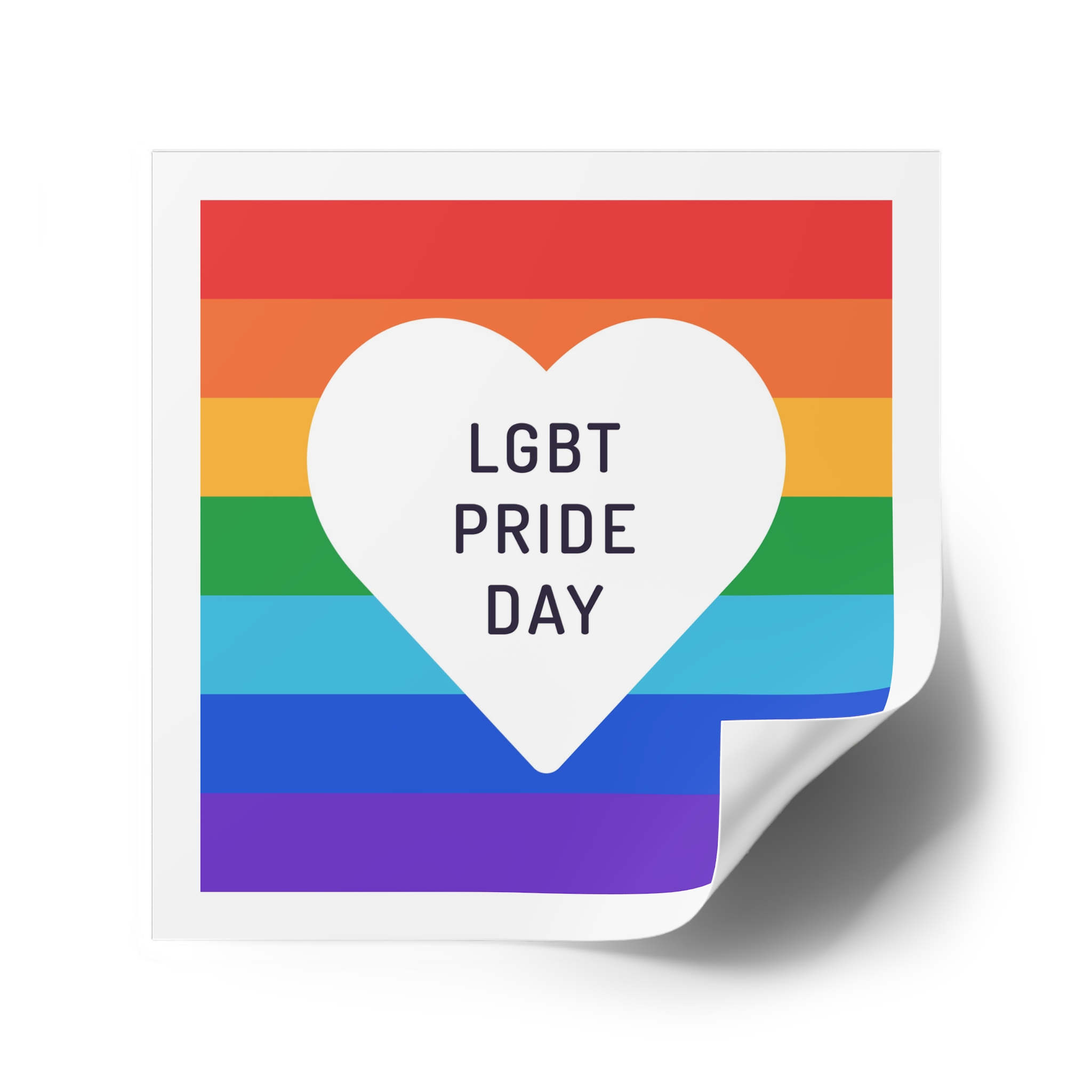 Pride Day 1 Laminate Stickers Square - Image 42