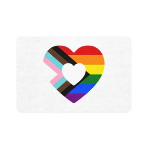 Progress Pride Flag Progress Pride Rainbow Flags Lgbtq Flag Pet Food Mat 12x18