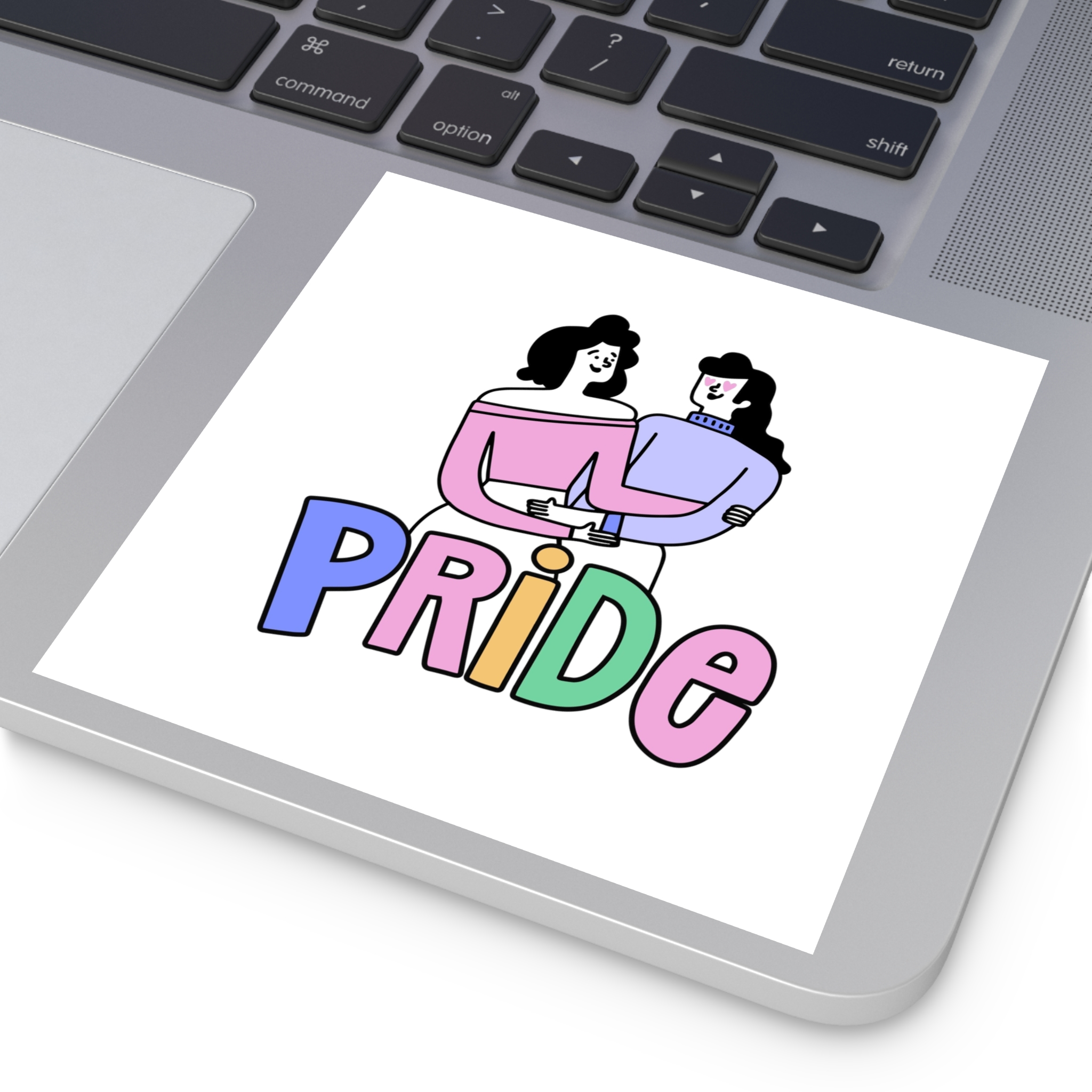 Pride Day Lettering Laminate Stickers Square - Image 75