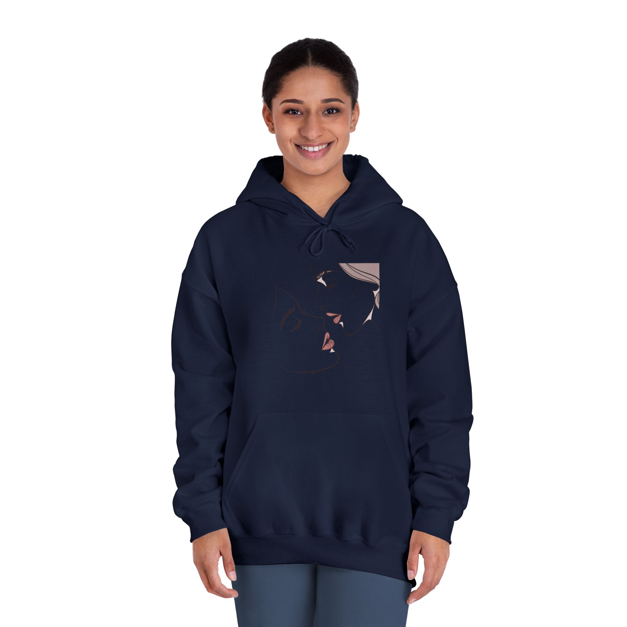 Perfect Lip Set Open Close Smooches (1) Unisex Dryblend Hooded Sweatshirt - Image 32