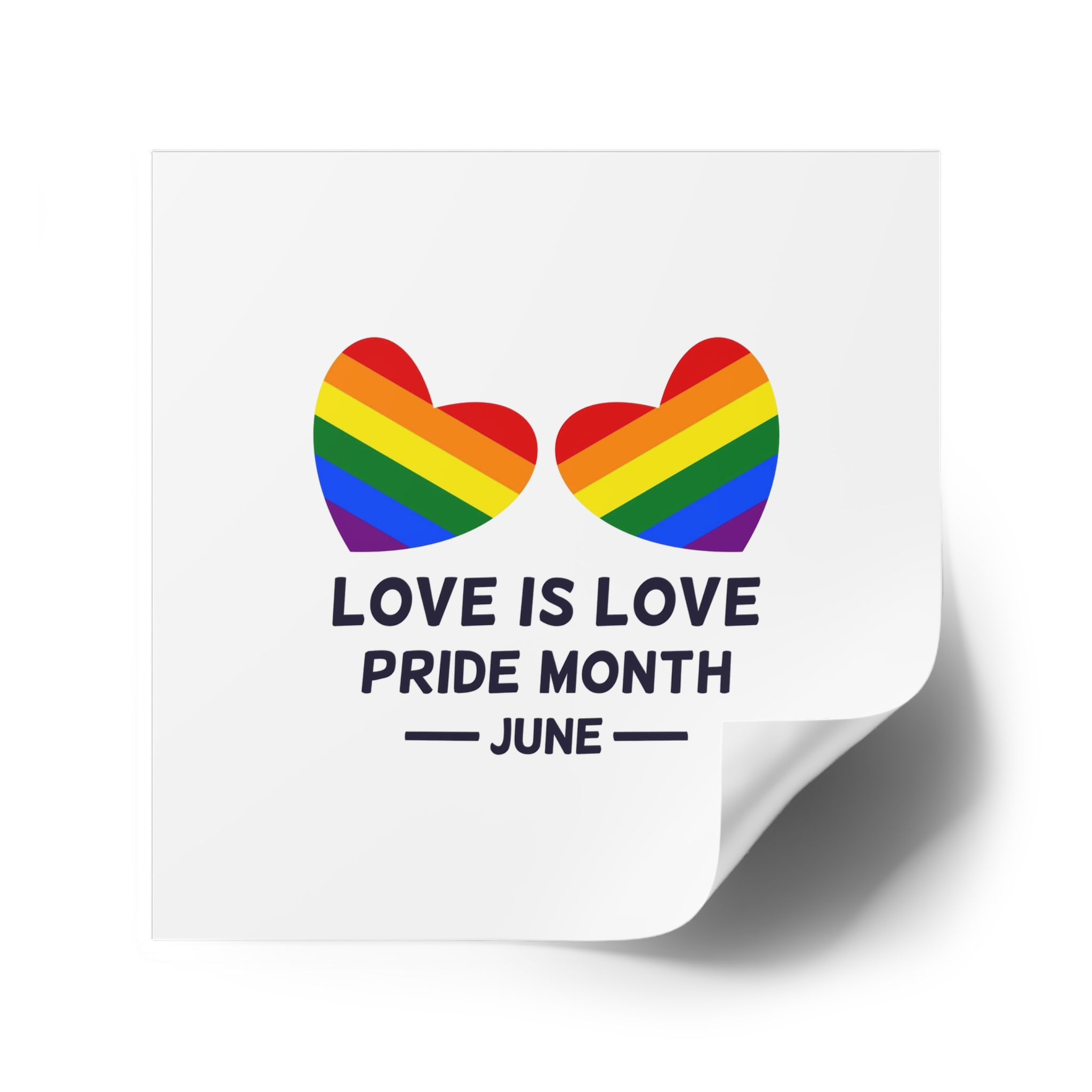 Lgbtq Pride Month June Every Year Rainbow Sign Pride Community Design Banner Poster Card Background Template Laminate Stickers Square - Image 34