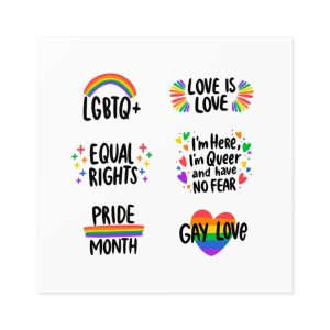 Labels Design Pride Day Event (1) Laminate Stickers Square