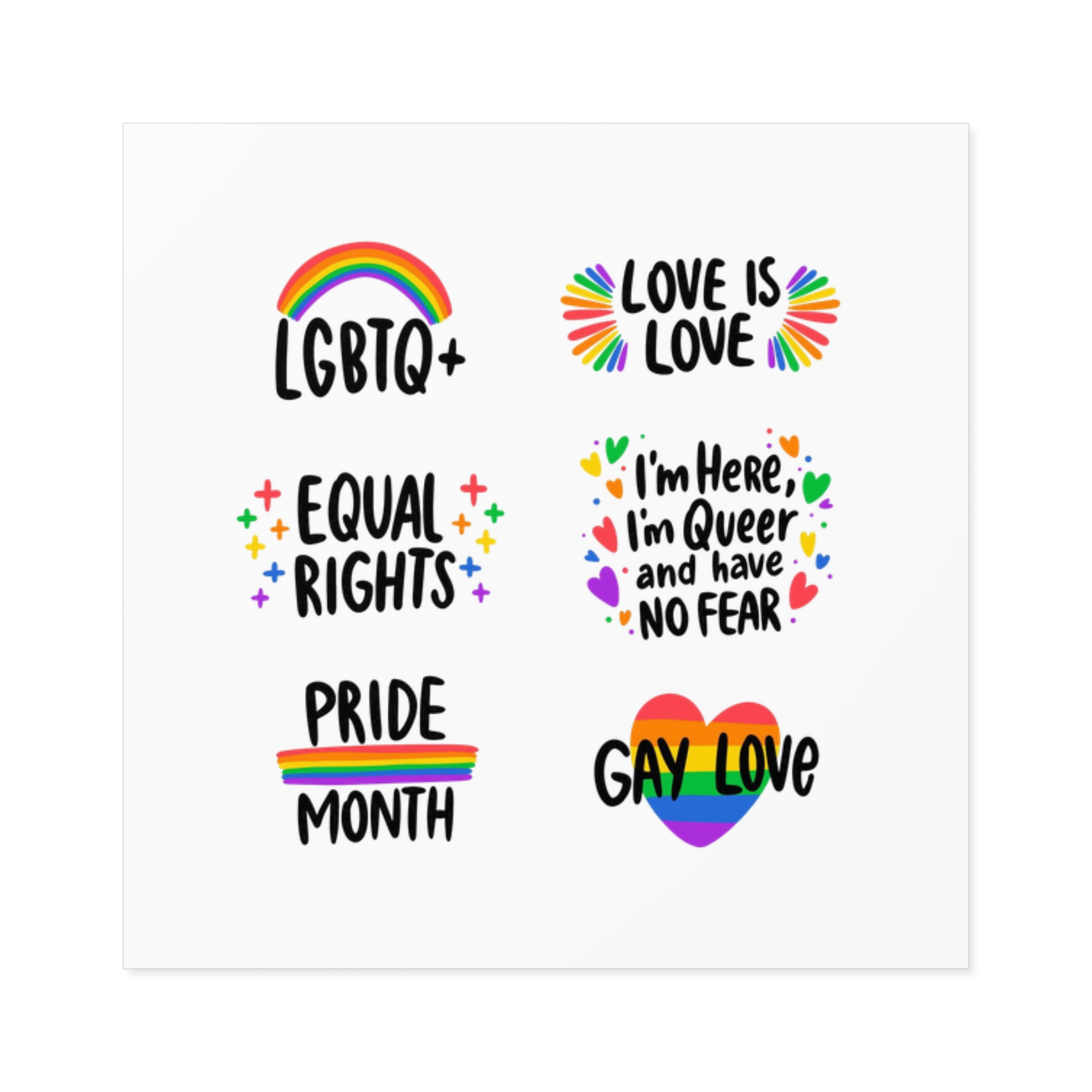 Labels Design Pride Day Event (1) Laminate Stickers Square - Image 65