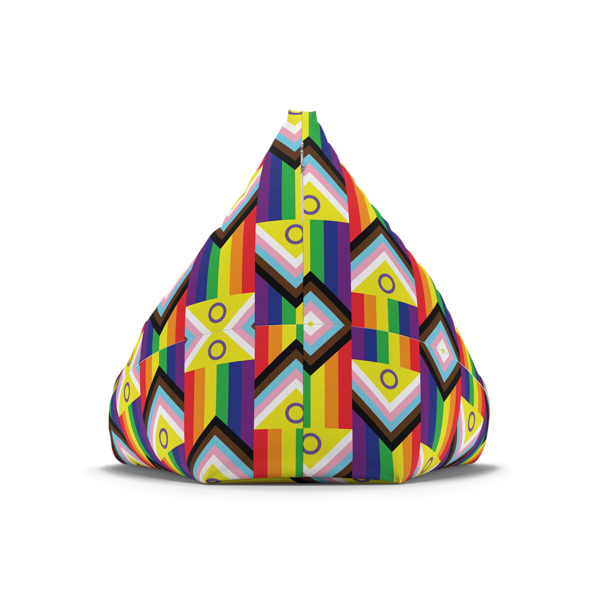 Illustration Rainbow Flag Art Vector Bean Bag Chair Cover - Image 6