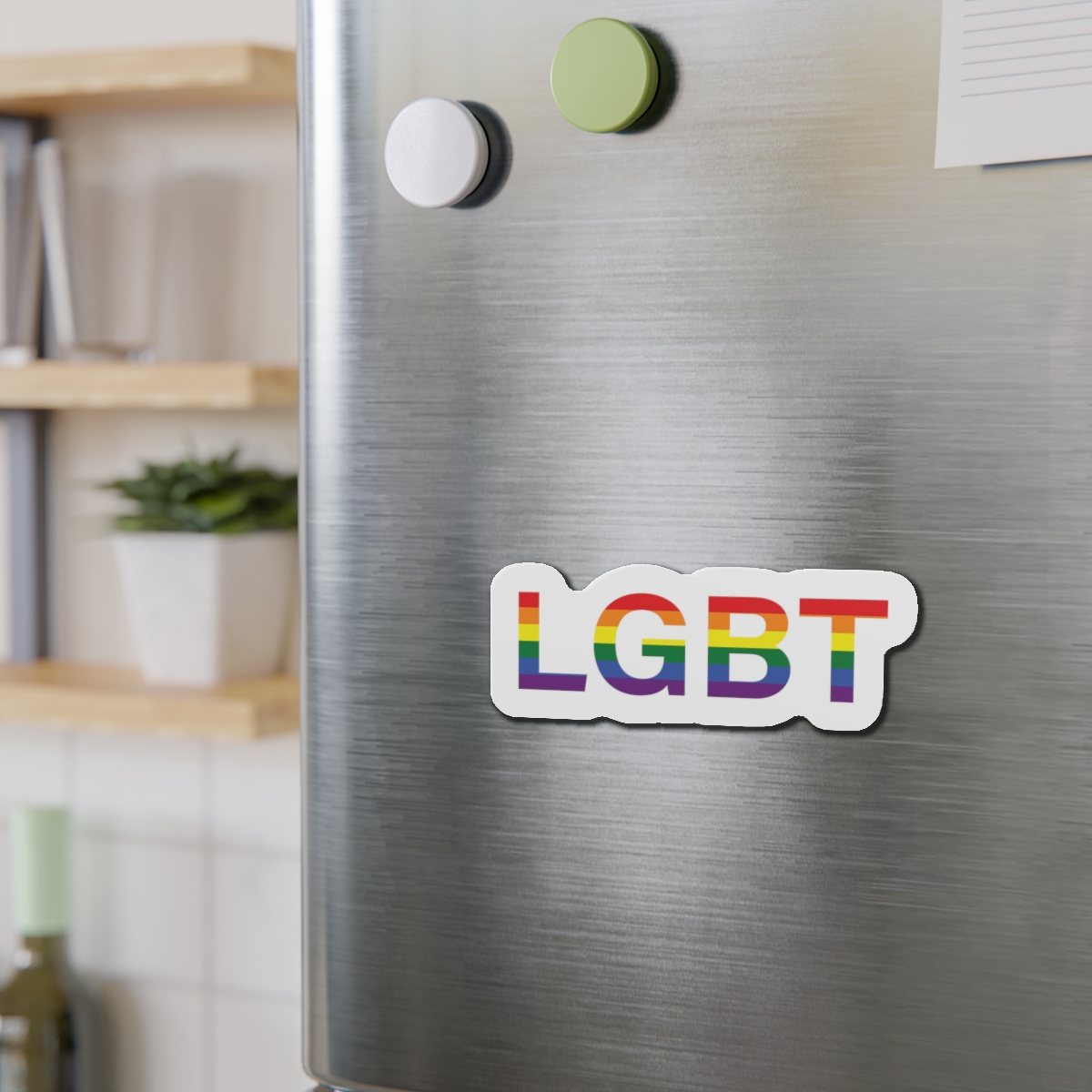 Lgbt Word Text Letter Rainbow Color Flag Isolated White Background Vector Illustration(1) Die Cut Magnets - Image 15