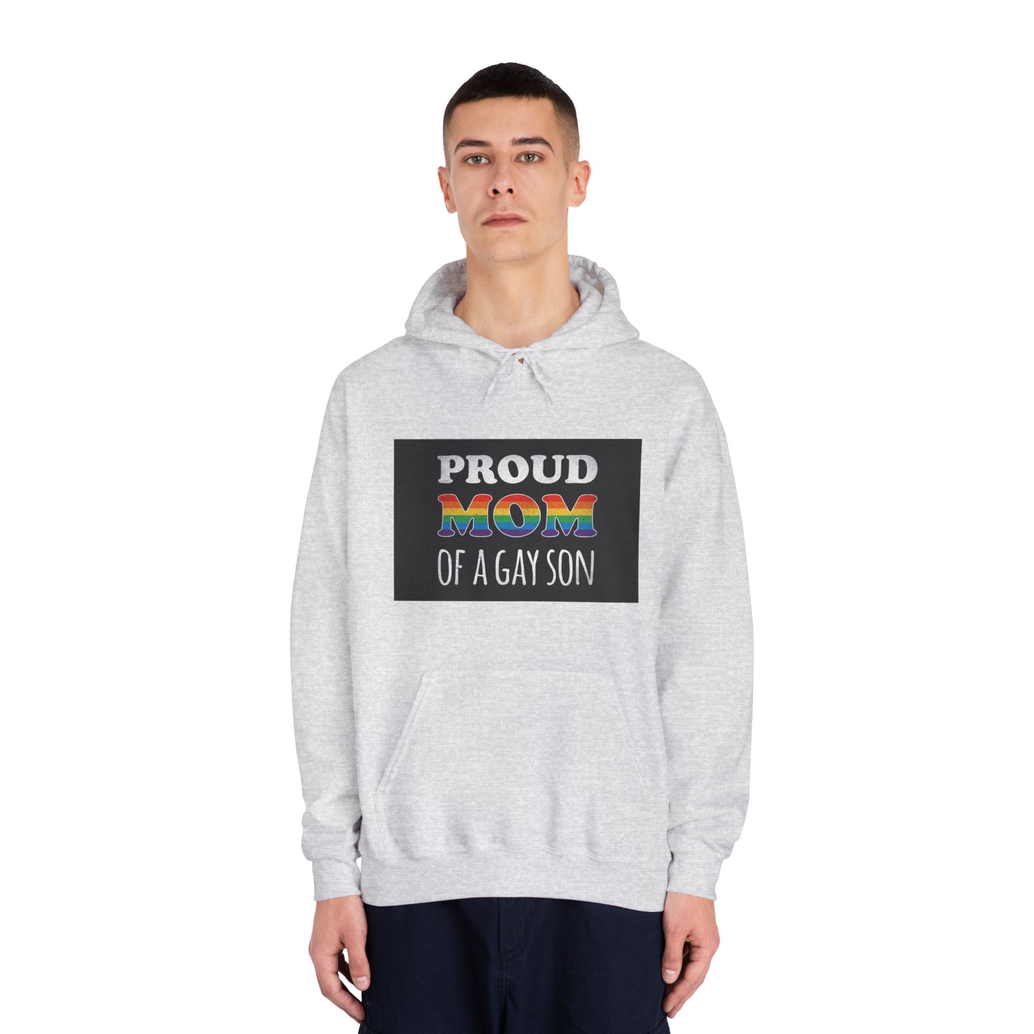 Mother Day Pride Rainbow Typography Vector Premium T Shirt(4) Unisex Dryblend Hooded Sweatshirt - Image 7