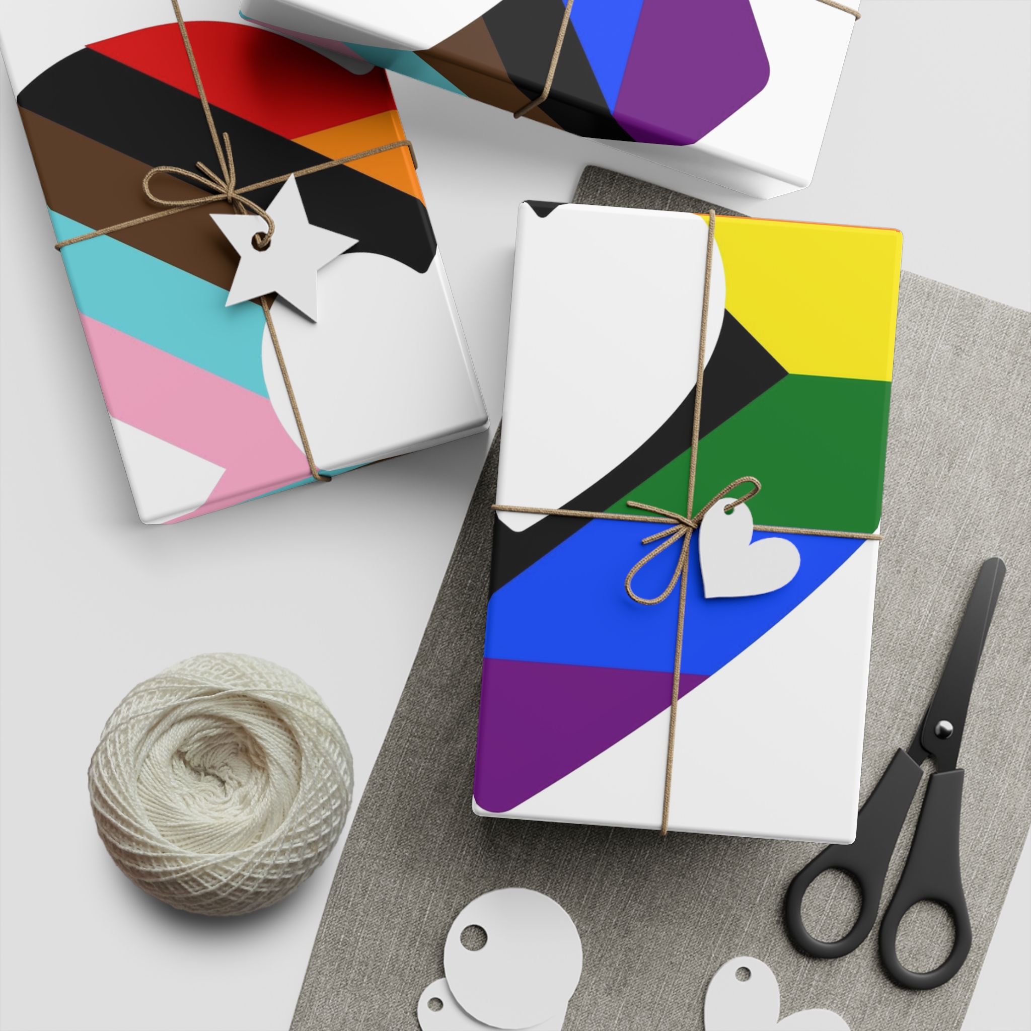 Progress Pride Flag Progress Pride Rainbow Flags Lgbtq Flag Gift Wrapping Paper Sheets 1pc - Image 2