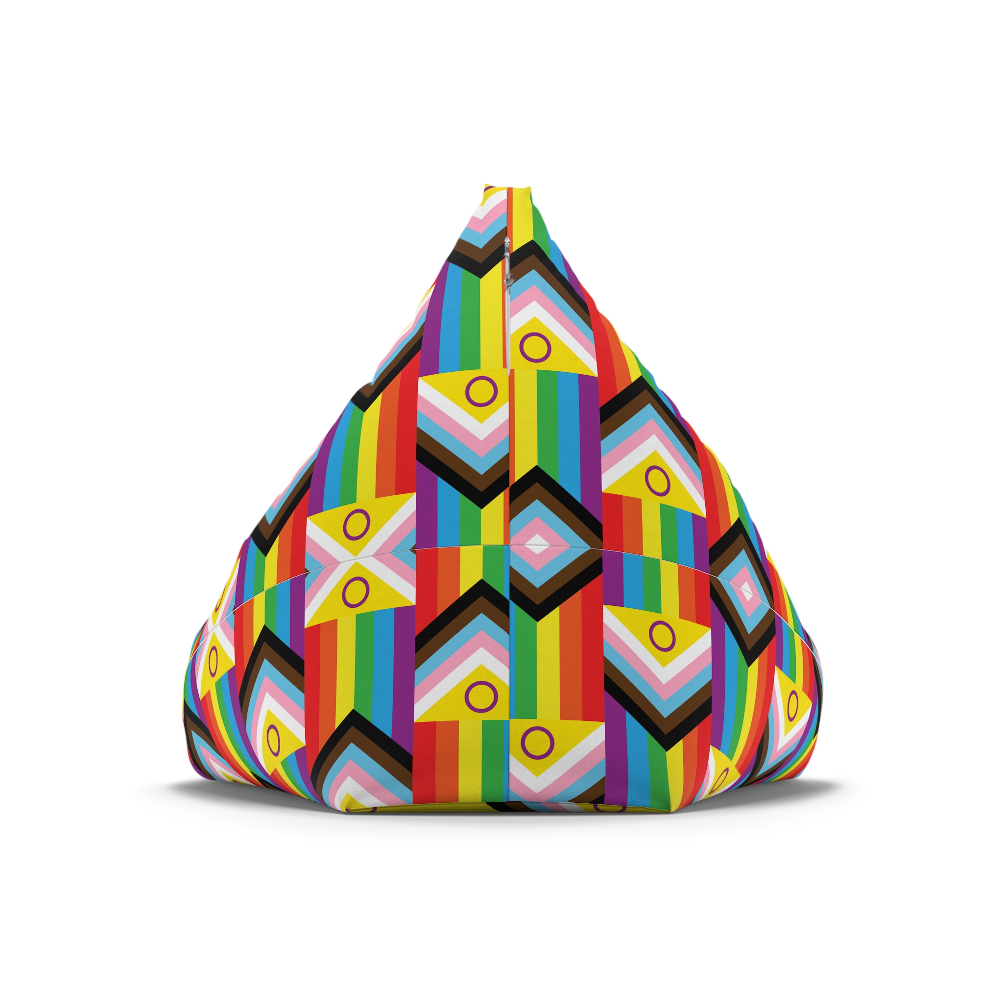 Intersex Inclusive Progress Pride Flag Bean Bag Chair Cover - Image 6