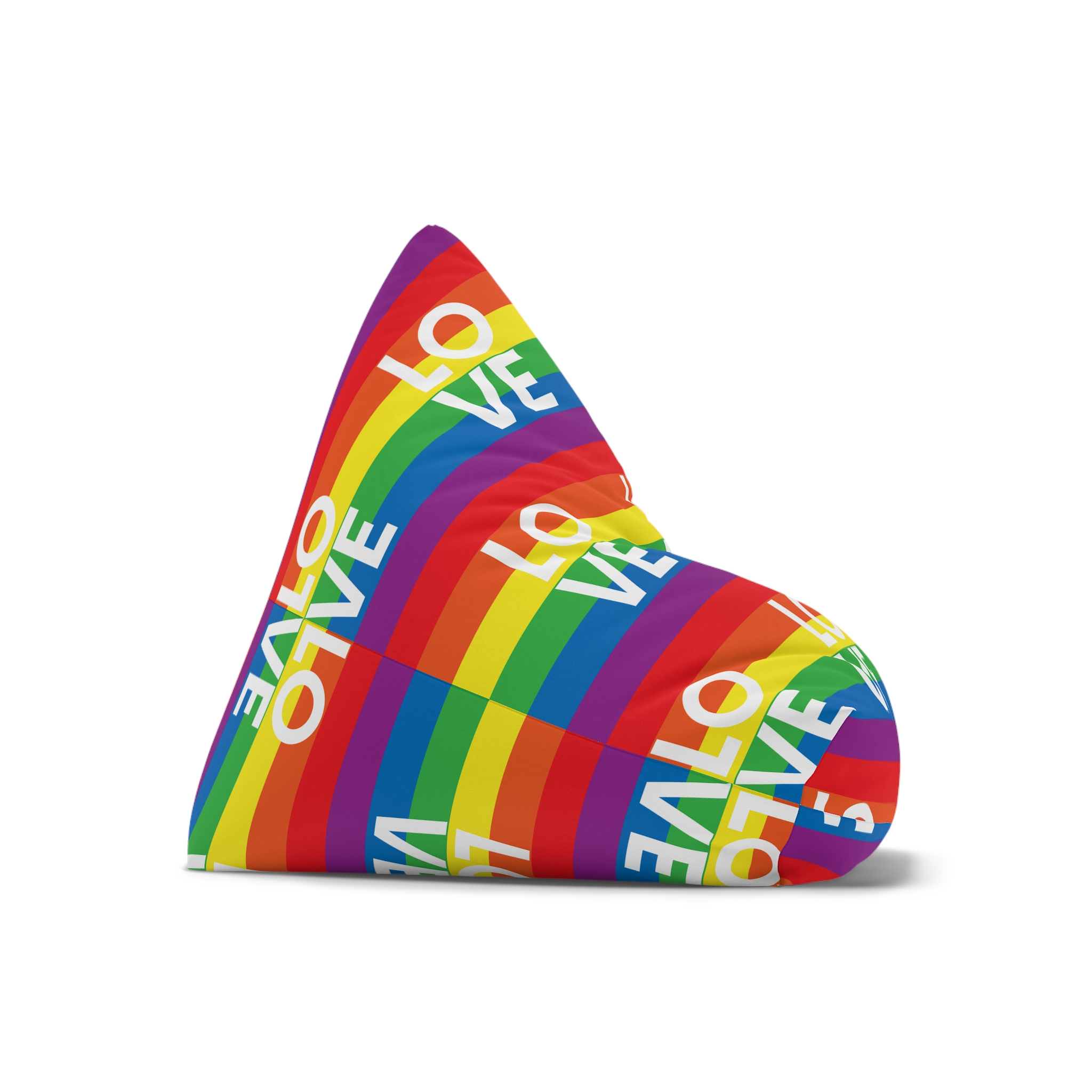 Love Lgbt Squere White Bean Bag Chair Cover - Image 7