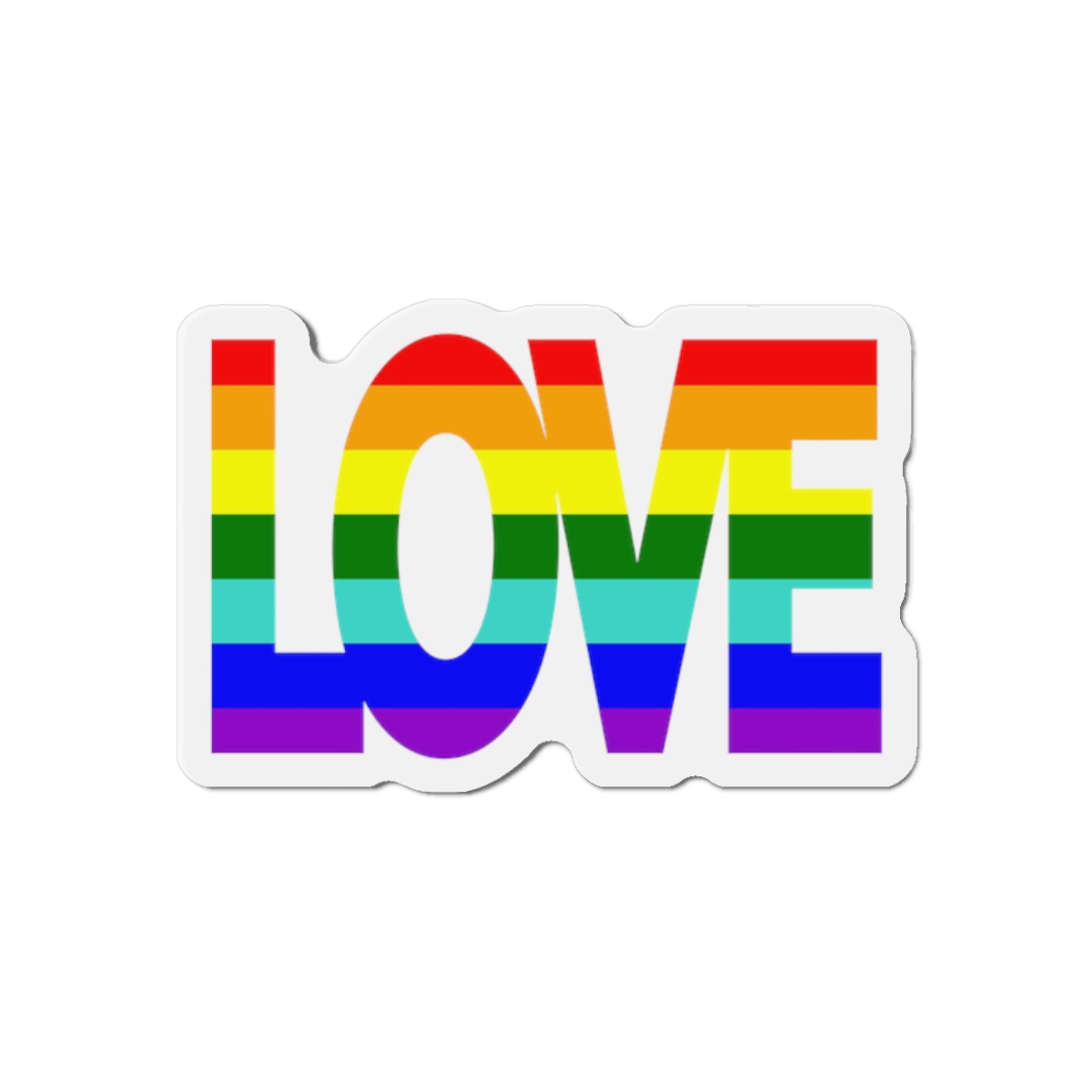 Lgbt Pride Flag Rainbow Flag Background Multicolored Peace Flag Movement Original Colors Symbol Die Cut Magnets