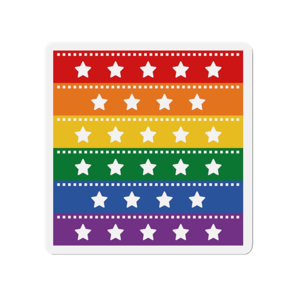 Lgbt Pride Month June Lesbian Gay Bisexual Transgender Lgbtq Flag Rainbow Vector(4) Die Cut Magnets