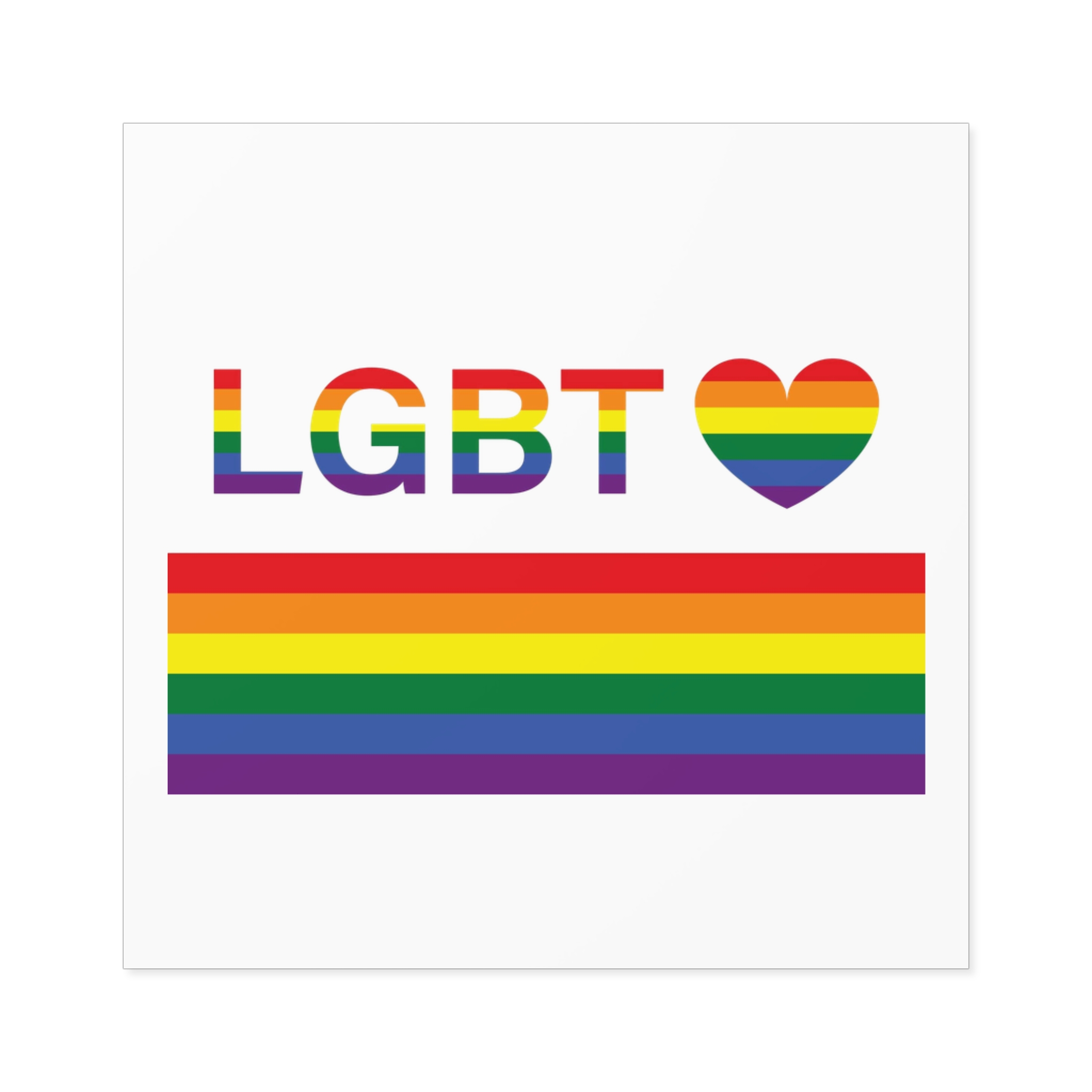 Lgbt Word Text Letter With Heart Rainbow Color Flag Isolated White Background Vector Illustration Laminate Stickers Square - Image 17