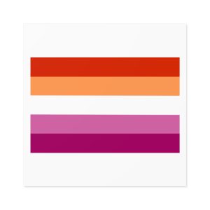 Lesbian Flag Laminate Stickers Square