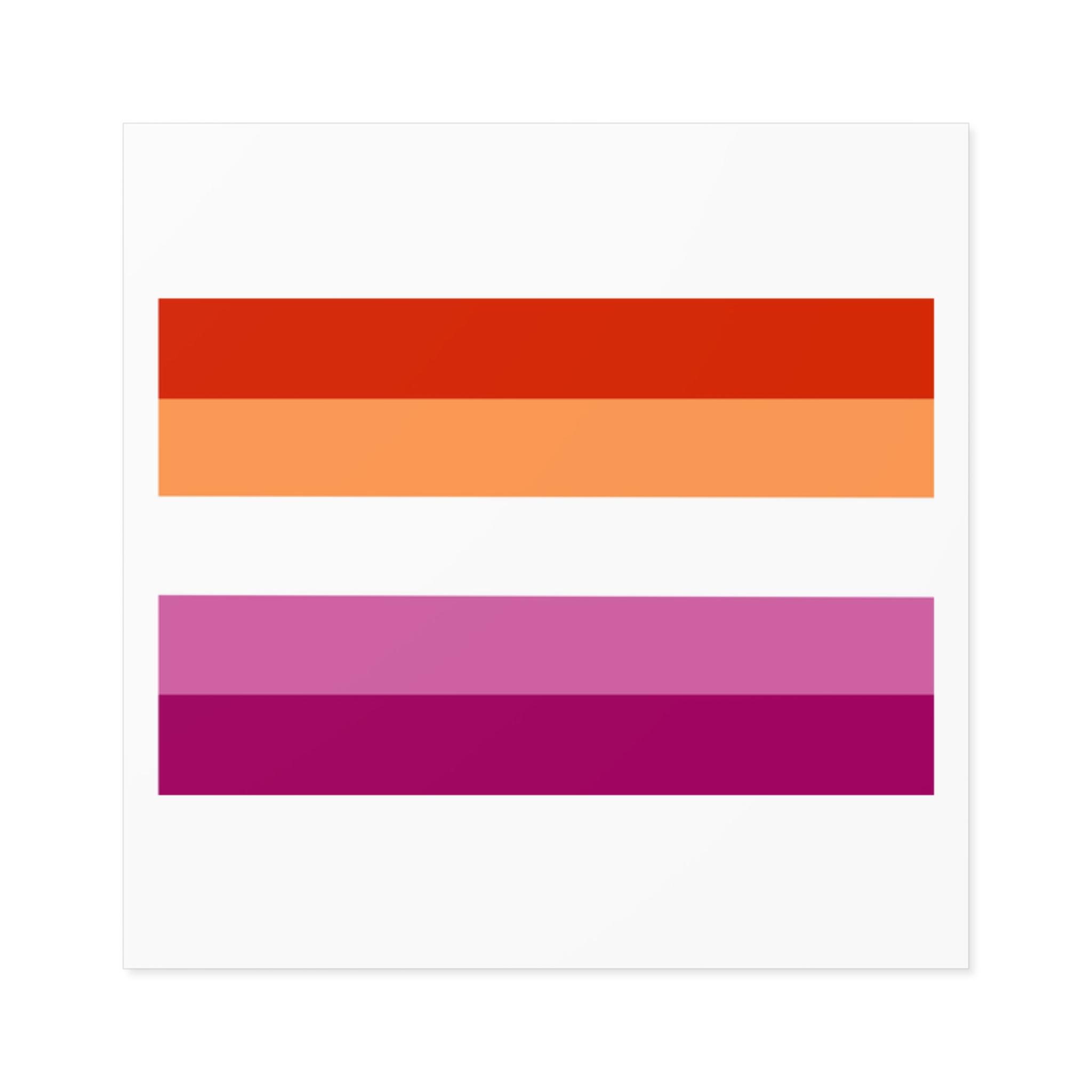 Lesbian Flag Laminate Stickers Square