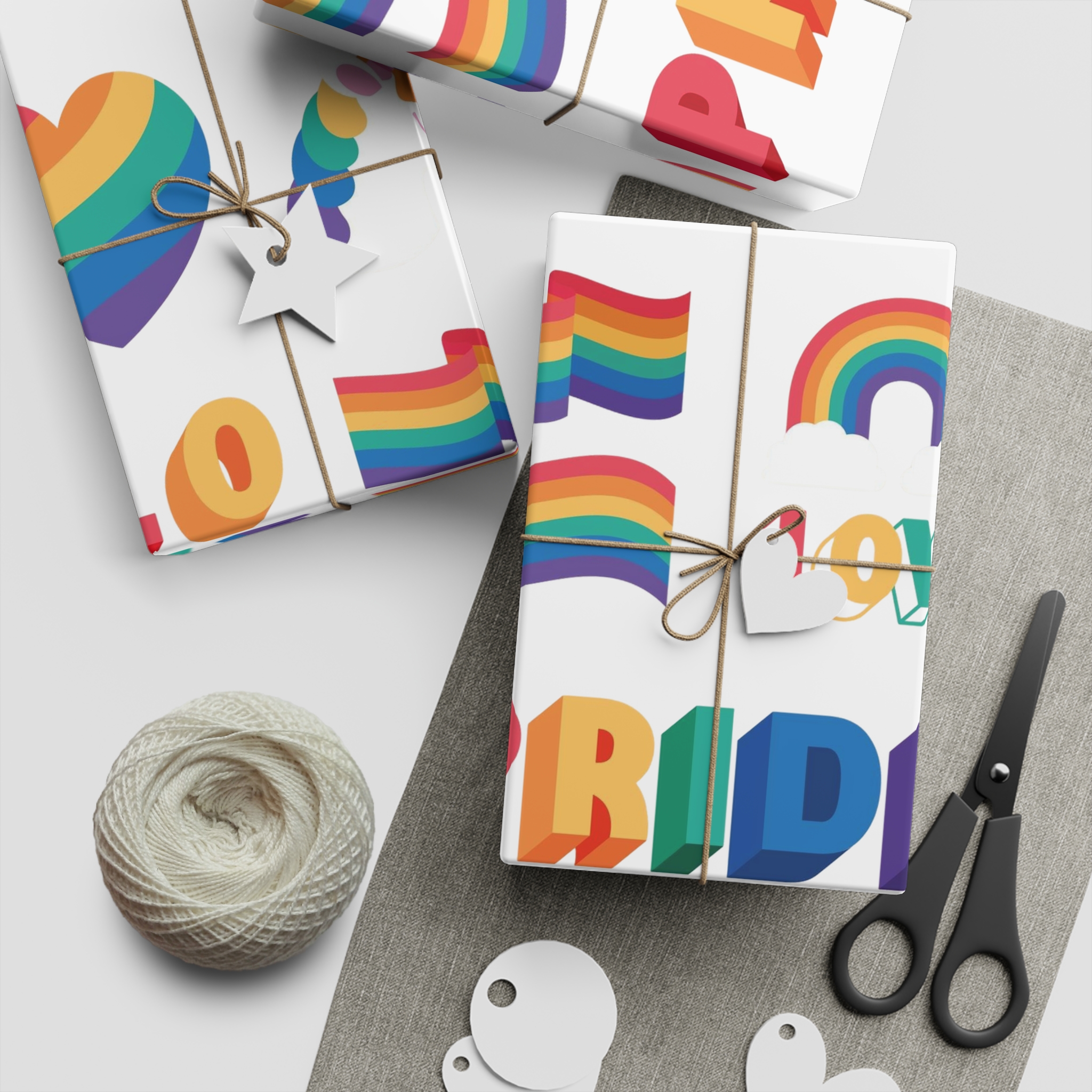 Set Ten Lgbtq Pride Items Gift Wrapping Paper Sheets 1pc - Image 2