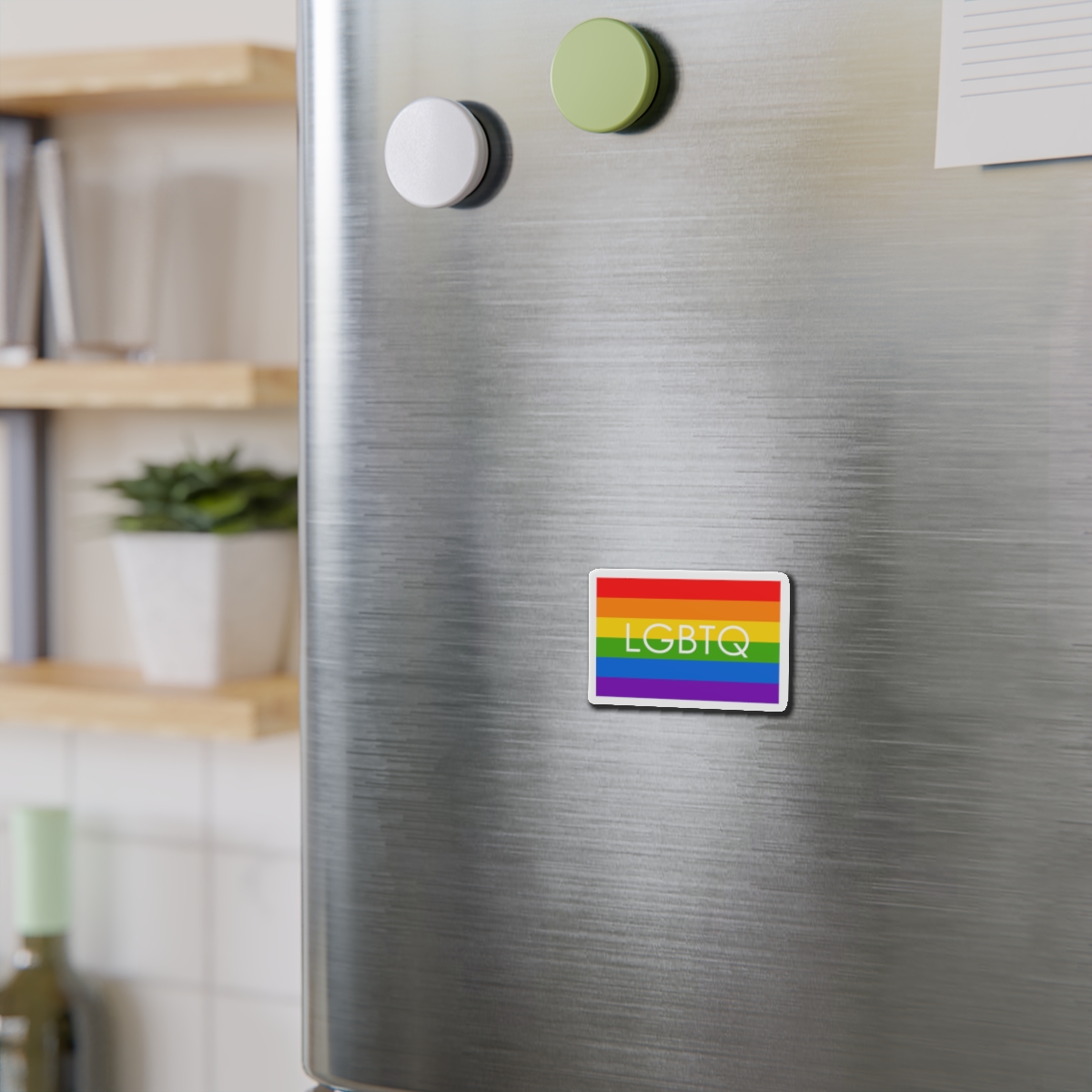 Lesbian Gay Bisexual Transgender Queer Flag Rainbow Pride Flag Lgbtq Die Cut Magnets - Image 3