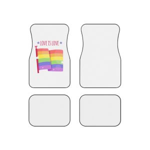 Pride Day Flag With Love Car Mats Set Of 4