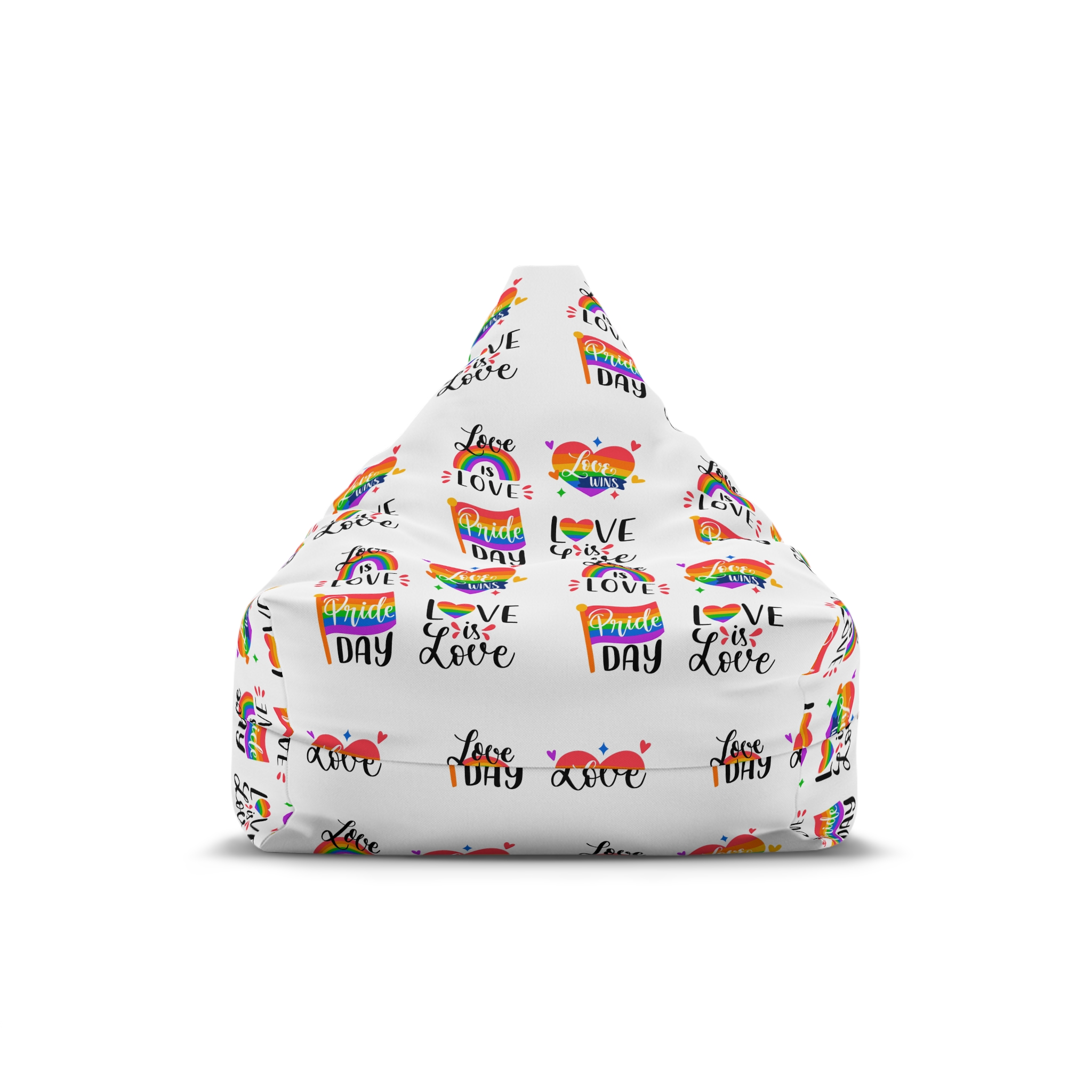 Hand Drawn Pride Day Label Collection Bean Bag Chair Cover