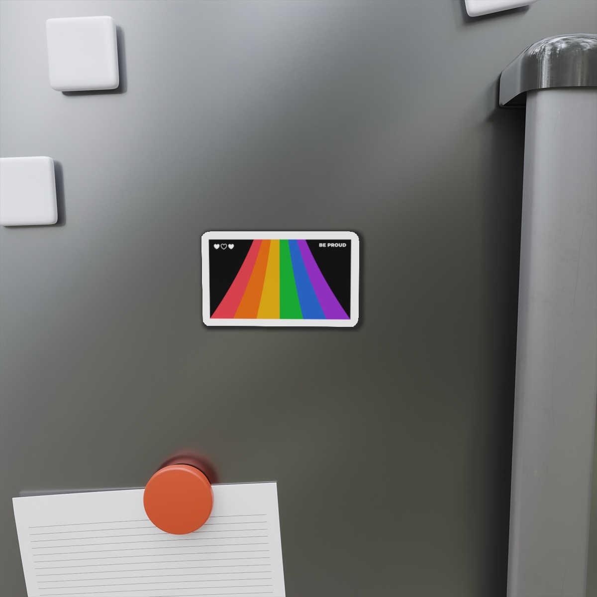 Modern Colorful Pride Zoom Background Die Cut Magnets - Image 5