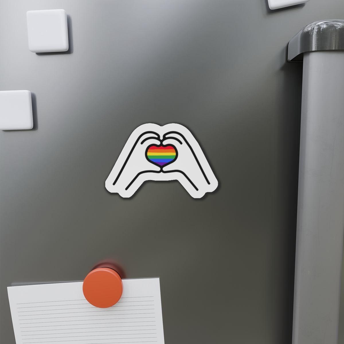 Lgbt Concept Heart Colors Lgbtq Flag Love Is Love Shape Heart Icon Lgbt Die Cut Magnets - Image 11