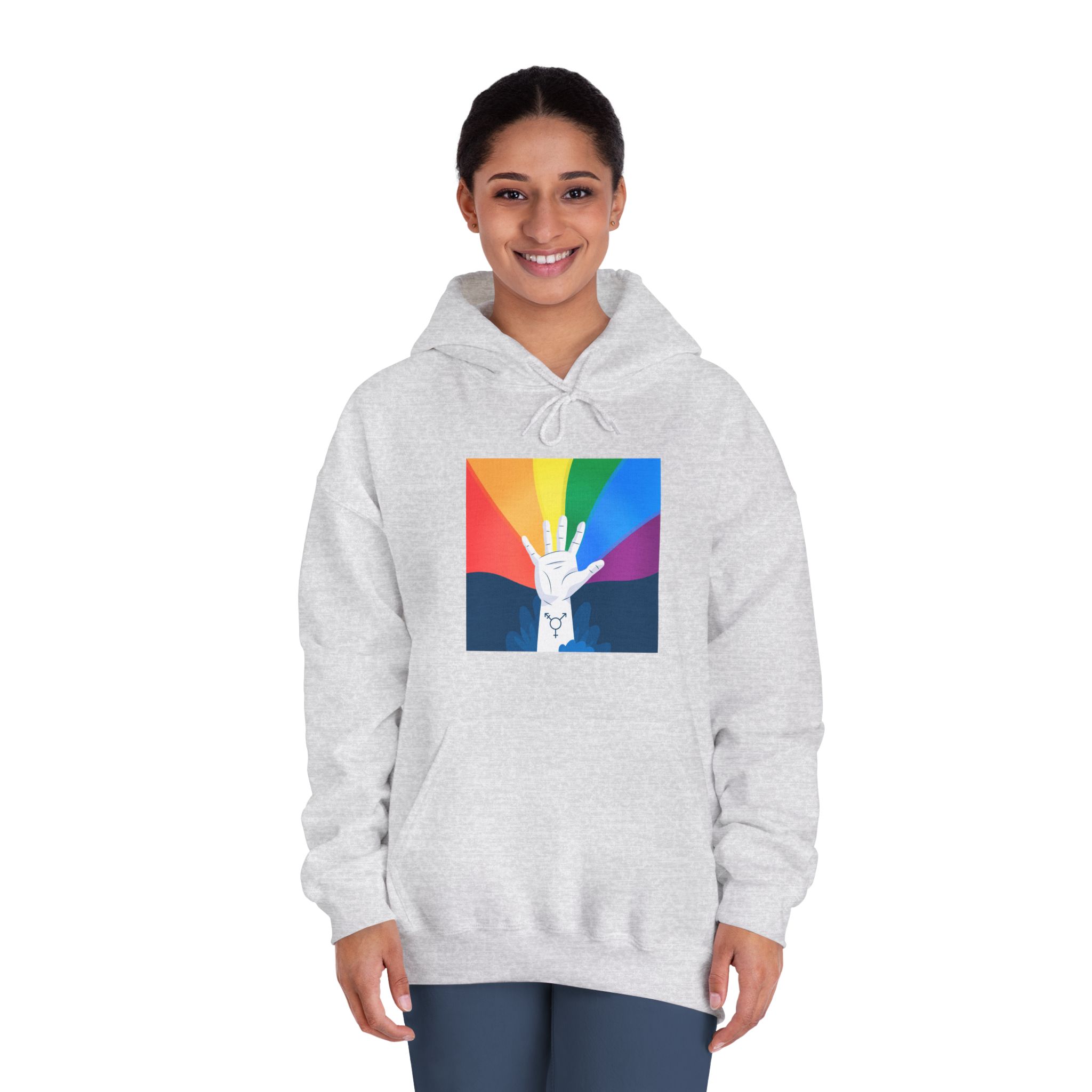 Pride Day Concept Unisex Dryblend Hooded Sweatshirt - Image 8