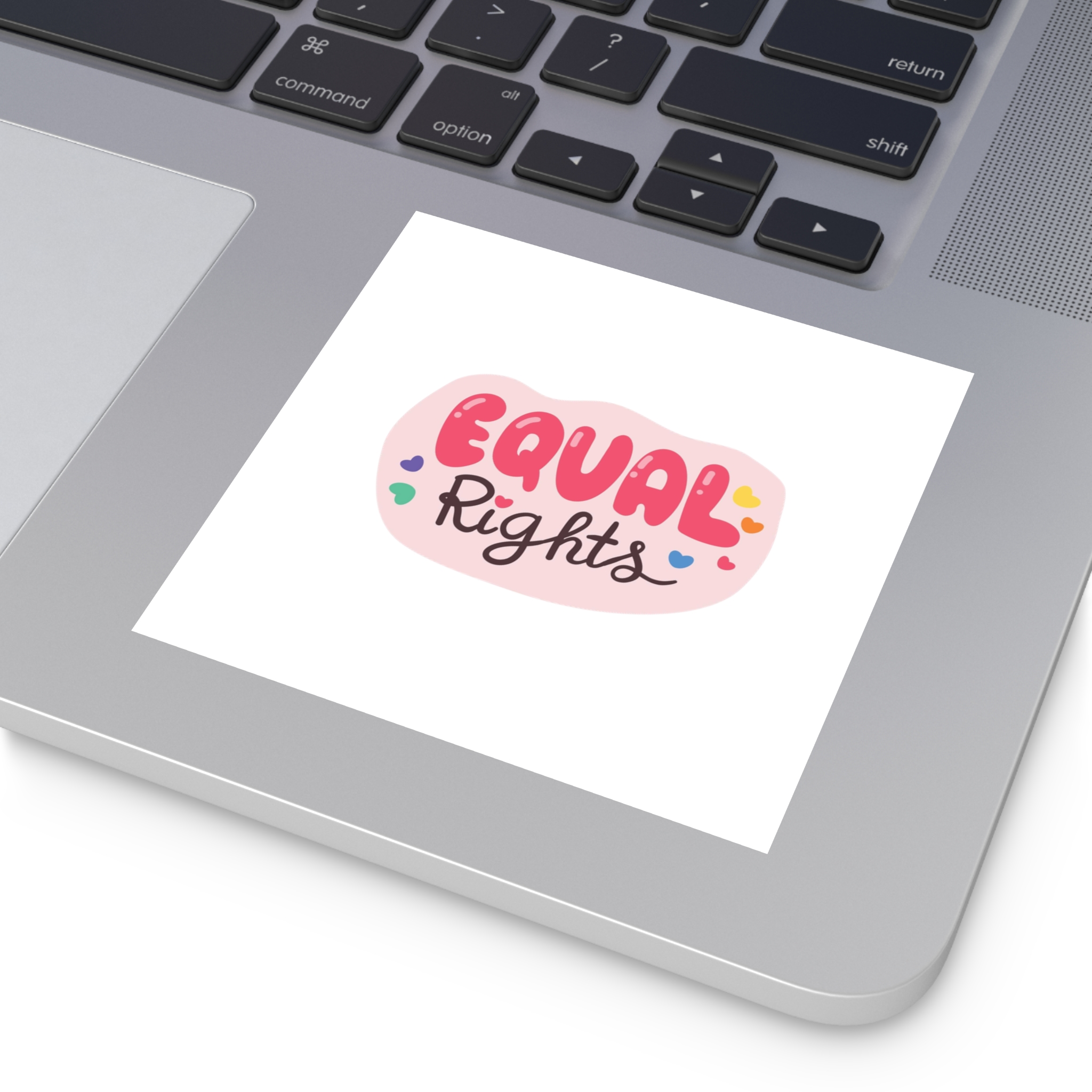 Lgbt Sticker Pack White Background Lgbtq Set Symbol Lgbt Pride Community Rainbow Elements Vector Hand Draw Illustration Hand Drawn Lettering (1) Laminate Stickers Square - Image 27
