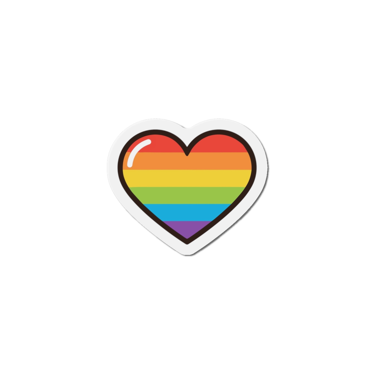 Lgbtq Pride Rainbow Heart Icon Die Cut Magnets - Image 13