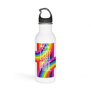 Gay Pride Background Lgbt Day Vector Illustration With Colorful Realistic Style Stickers Flyers Logo Designs Stainless Steel Water Bottle