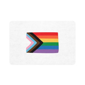Vector Hand Drawn Lgbt New Rainbow Flag Pet Food Mat 12x18