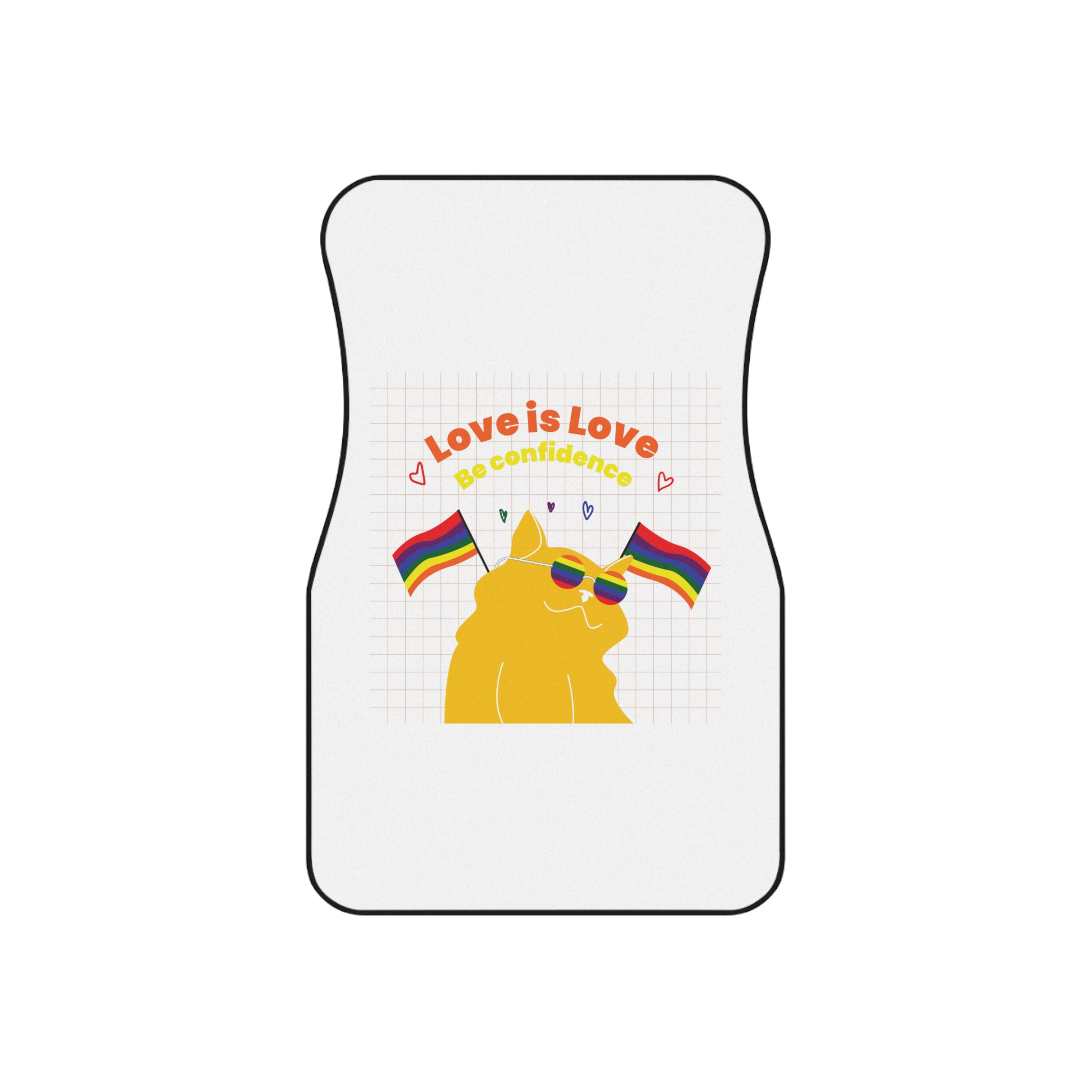Pride Month Flat Design Illustration Car Mats Set Of 4 - Image 2