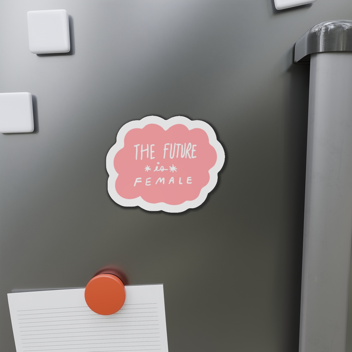Future Is Female Sticker Collage Pink Speech Bubble Vector Die Cut Magnets - Image 11