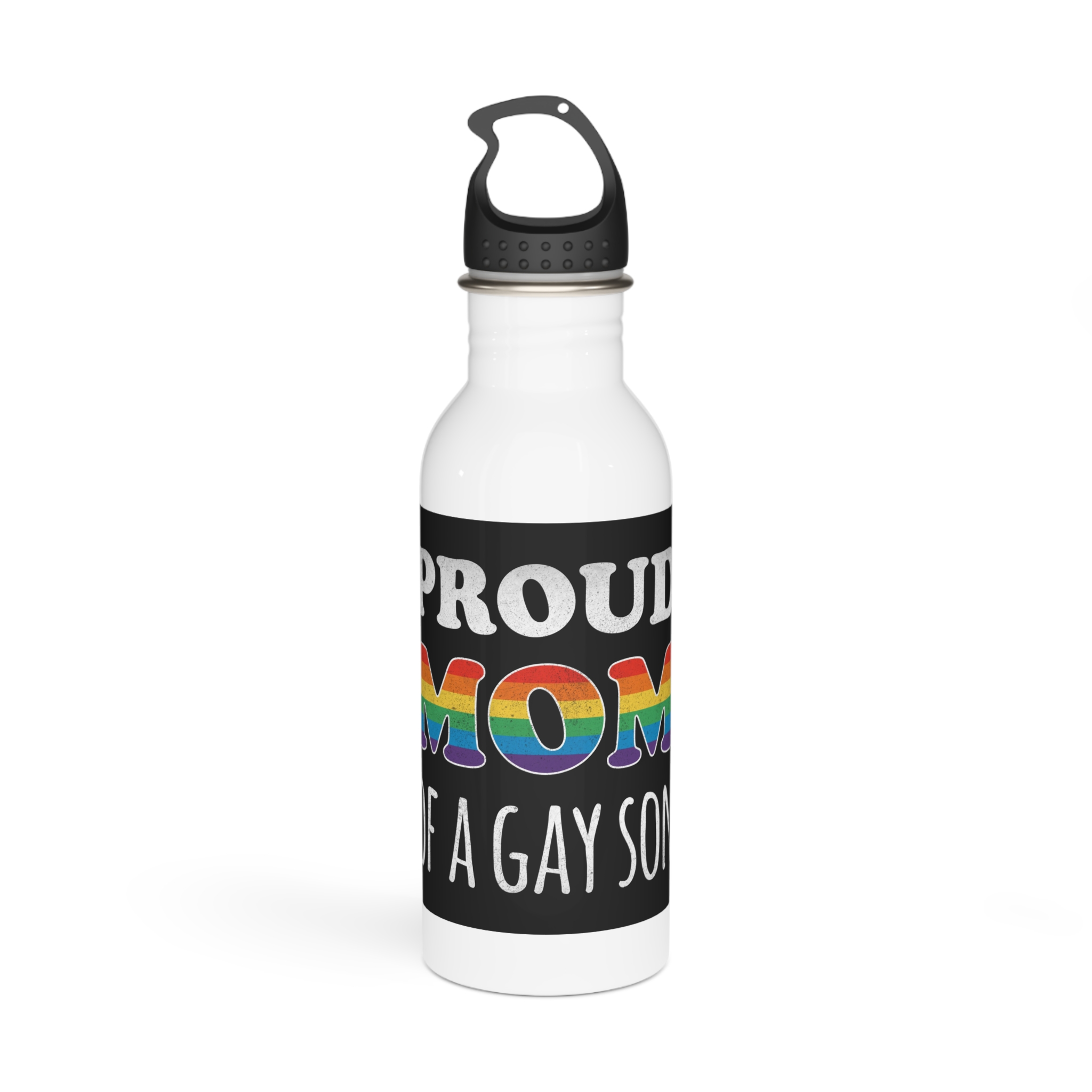 Mother Day Pride Rainbow Typography Vector Premium T Shirt(4) Stainless Steel Water Bottle