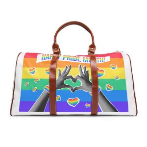 Lgbtq Pride Month Card Y2k Style Trendy Retro Collage Halftone Hands Waterproof Travel Bag