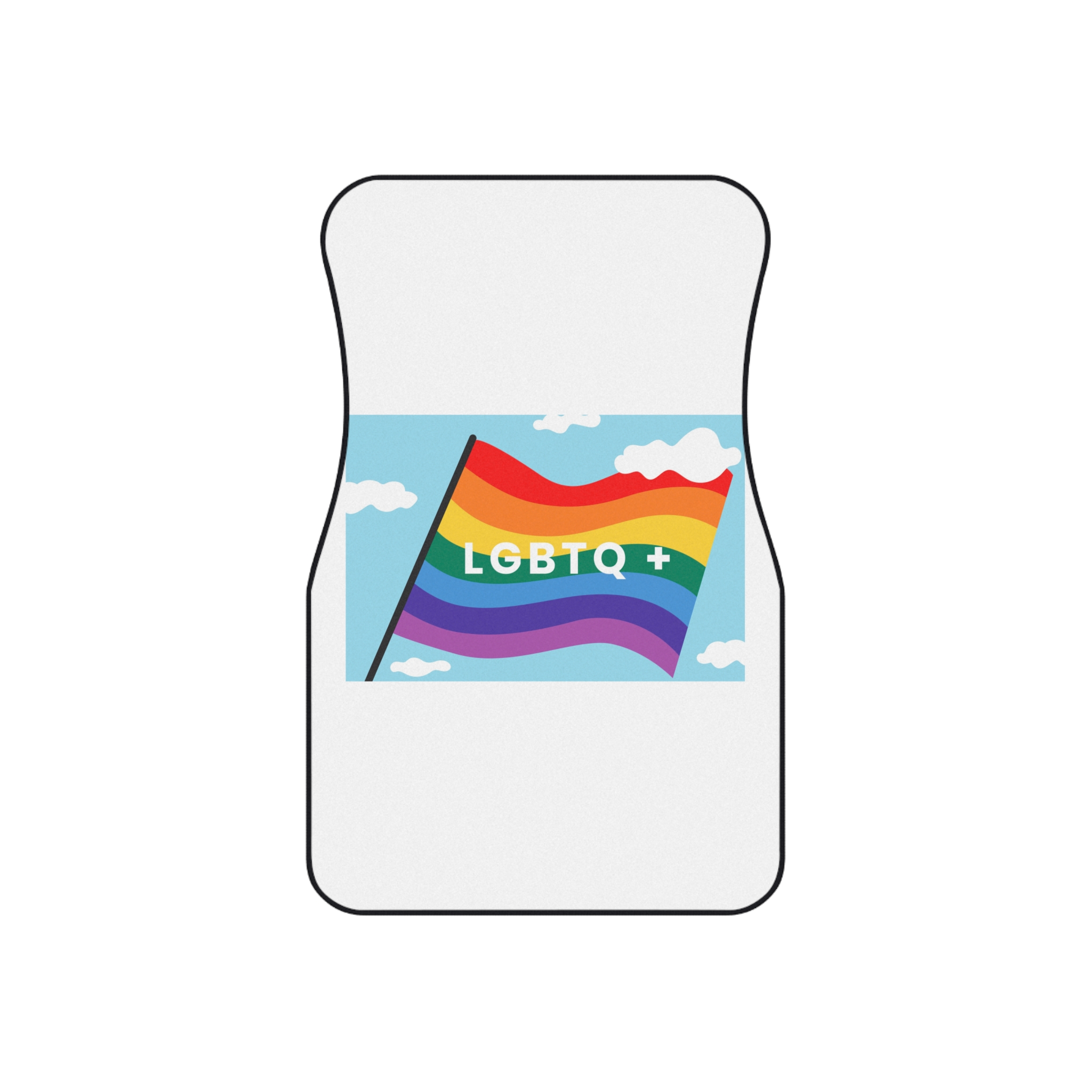 Rainbow Flag Banner Template Lgbtq Rights Car Mats Set Of 4 - Image 2