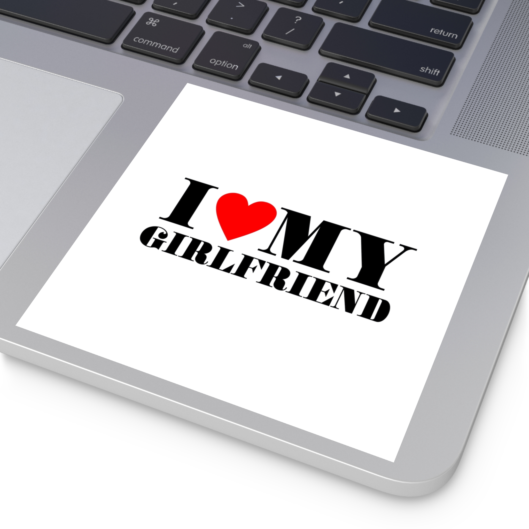 I Love My Girlfriend Typography Slogan T Shirt Printing Tee Graphic Design Vector Illustration Laminate Stickers Square - Image 47