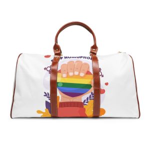 Hand Drawn Stop Homophobia Concept Illustrated Waterproof Travel Bag